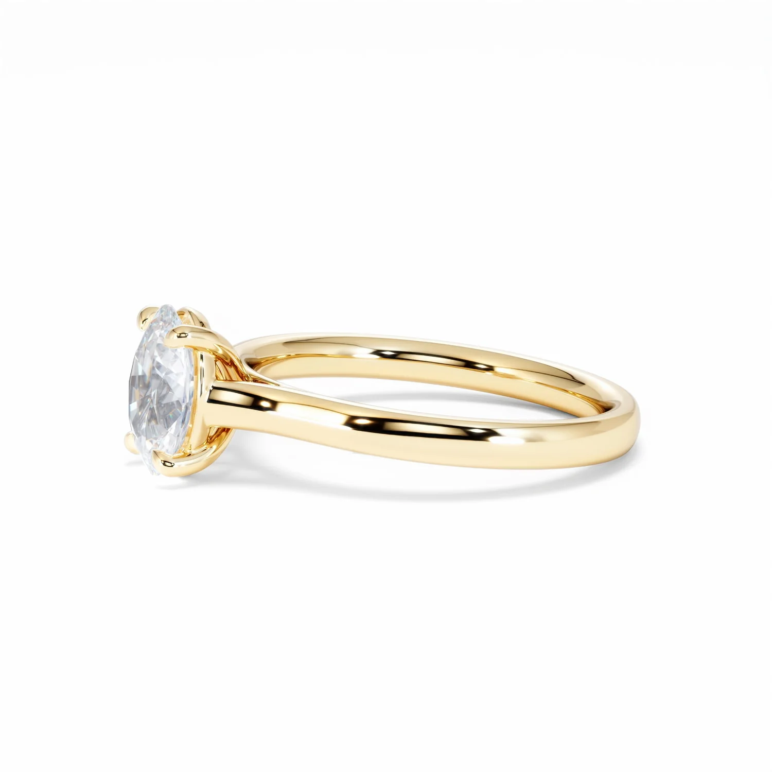 Amora Oval 1.00ct Lab Diamond Engagement Ring F/VS1 Set in 18K Gold - Image 73
