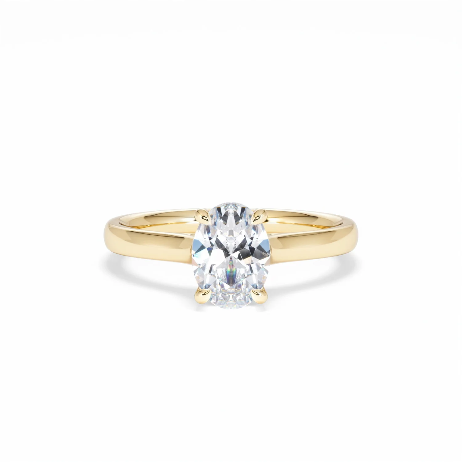 Amora Oval 1.00ct Lab Diamond Engagement Ring F/VS1 Set in 18K Gold - Image 8
