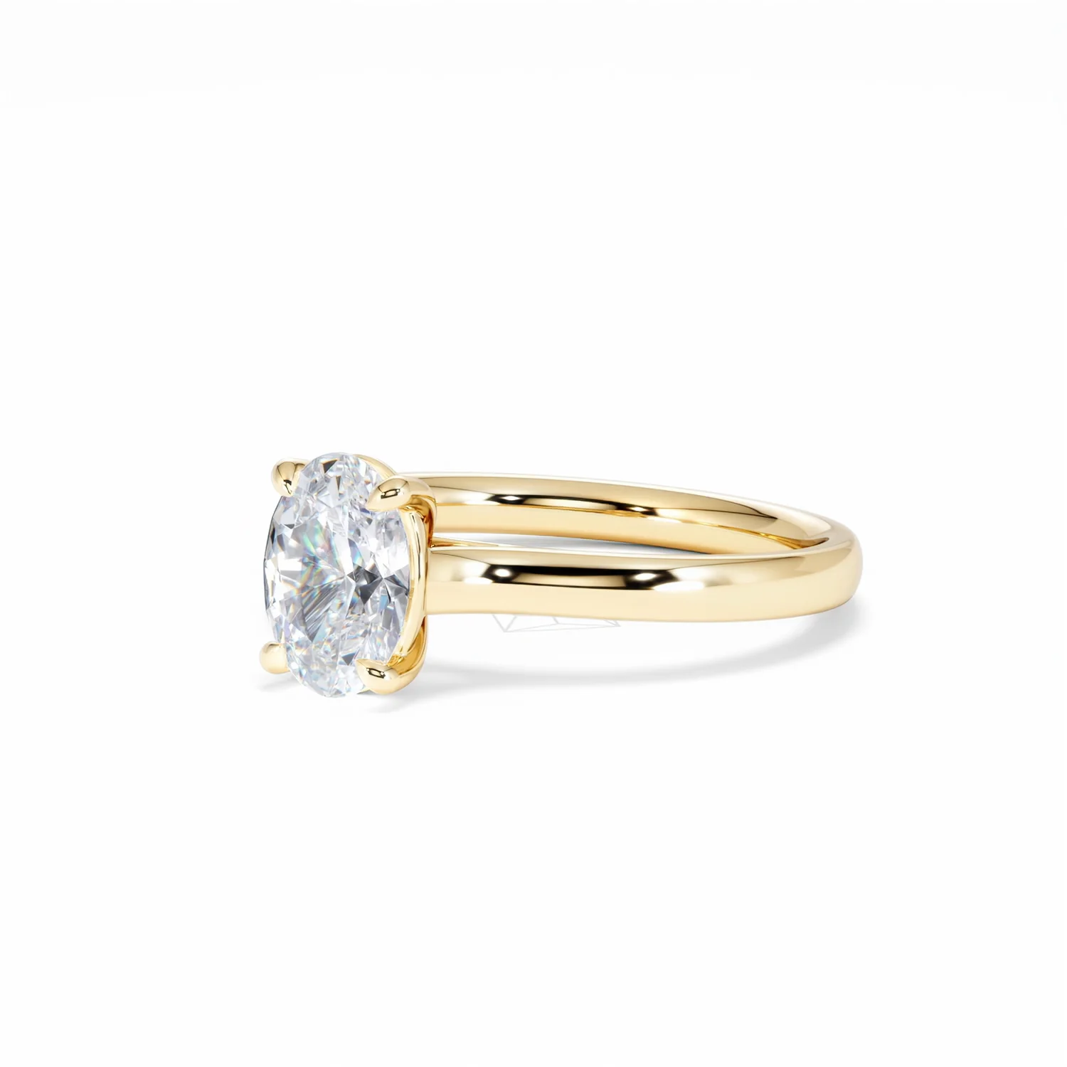 Amora Oval 1.00ct Lab Diamond Engagement Ring F/VS1 Set in 18K Gold - Image 80