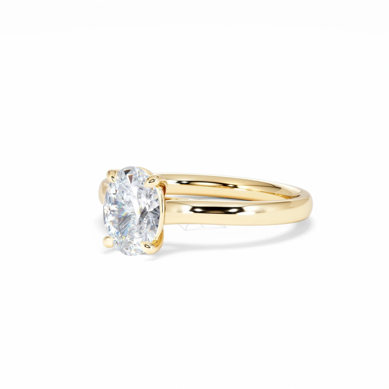 Amora Oval 1.00ct Lab Diamond Engagement Ring F/VS1 Set in 18K Gold - Image 81