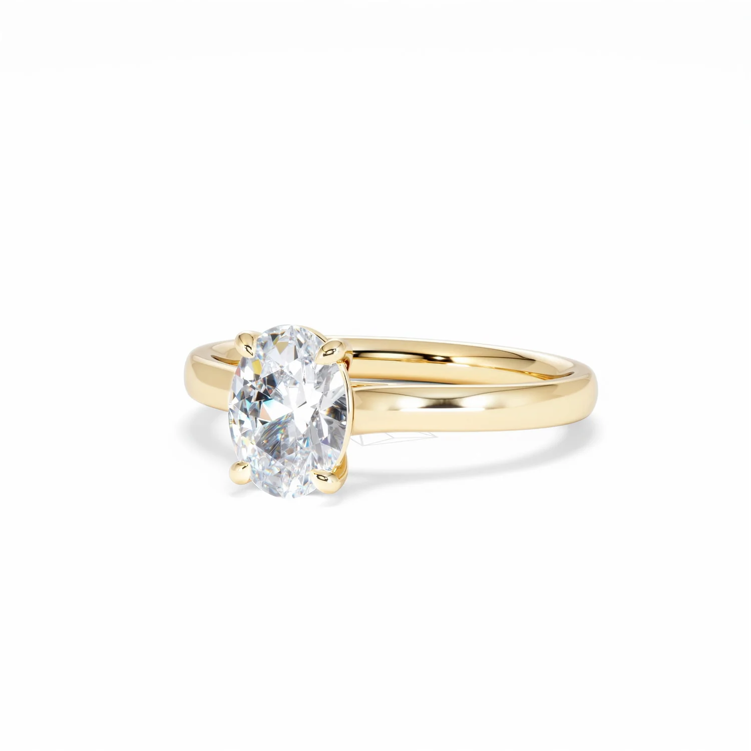 Amora Oval 1.00ct Lab Diamond Engagement Ring F/VS1 Set in 18K Gold - Image 83