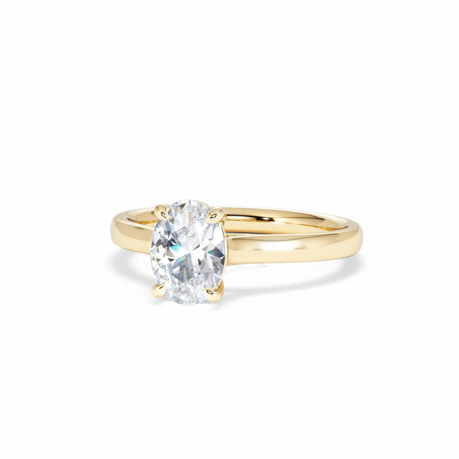 Amora Oval 1.00ct Lab Diamond Engagement Ring F/VS1 Set in 18K Gold - Image 84