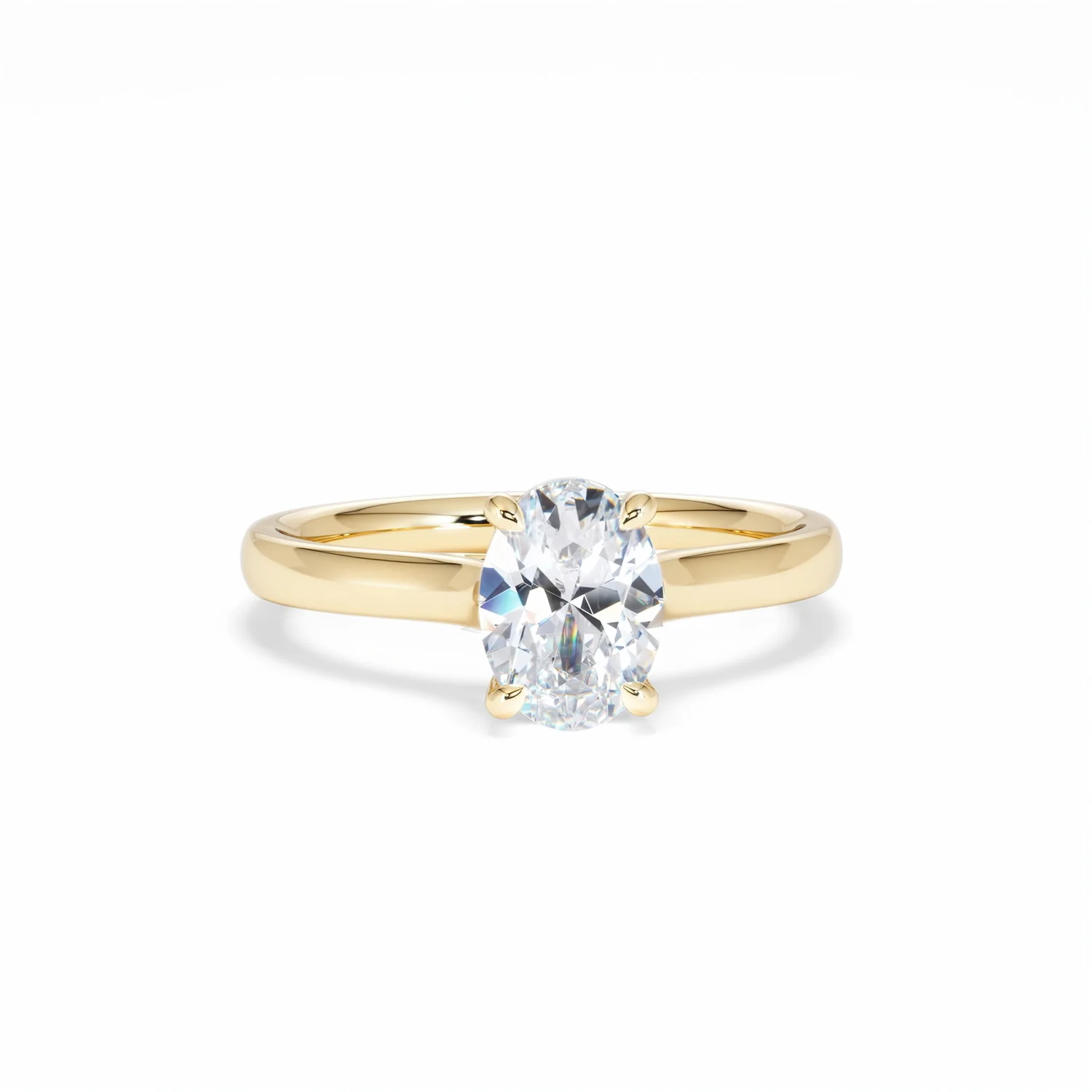 Amora Oval 1.00ct Lab Diamond Engagement Ring F/VS1 Set in 18K Gold - Image 9