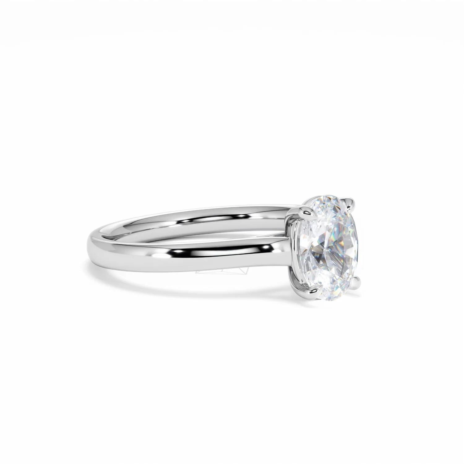 Amora Oval 1.00ct Lab Diamond Engagement Ring F/VS1 Set in 18K White Gold - Image 19