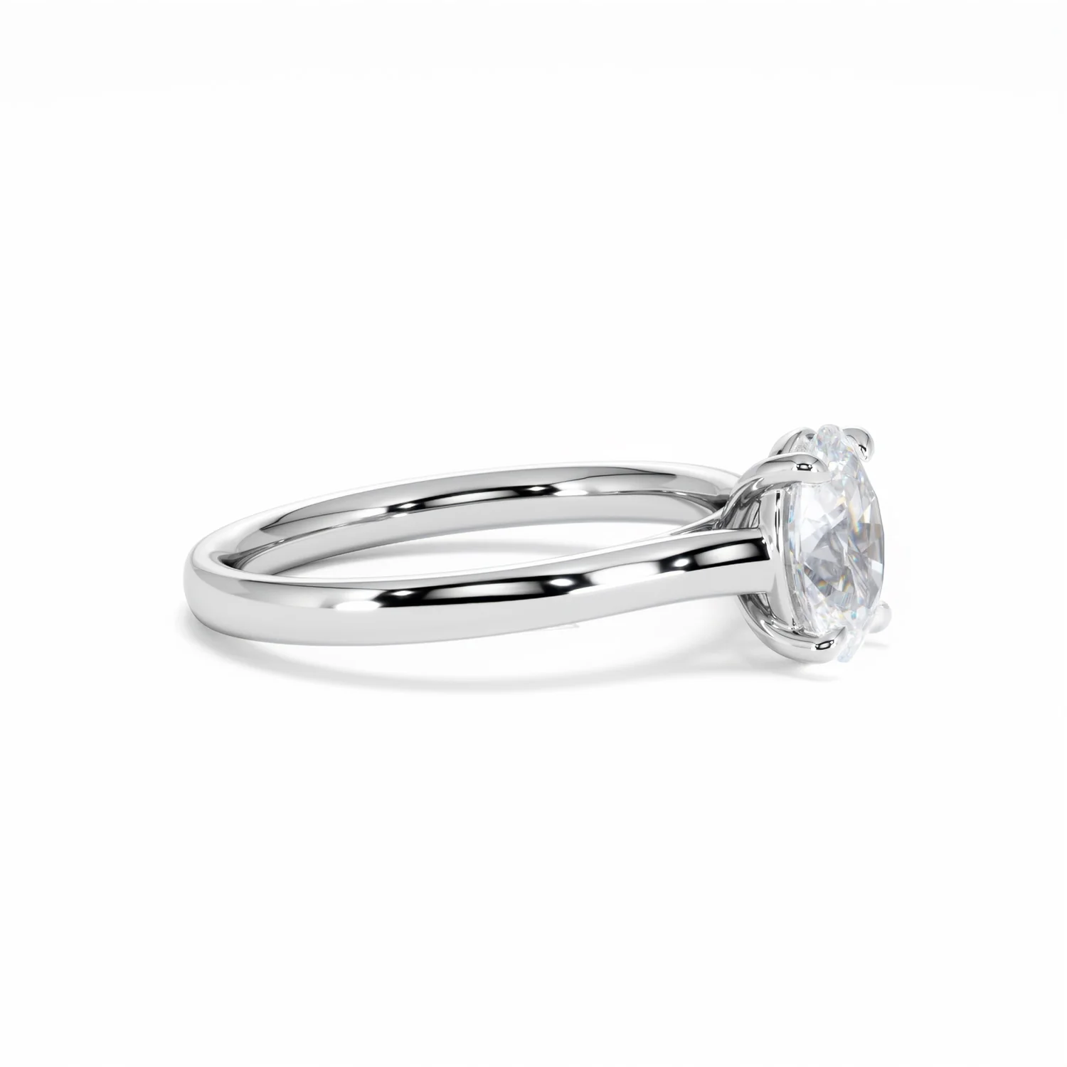 Amora Oval 1.00ct Lab Diamond Engagement Ring F/VS1 Set in 18K White Gold - Image 24