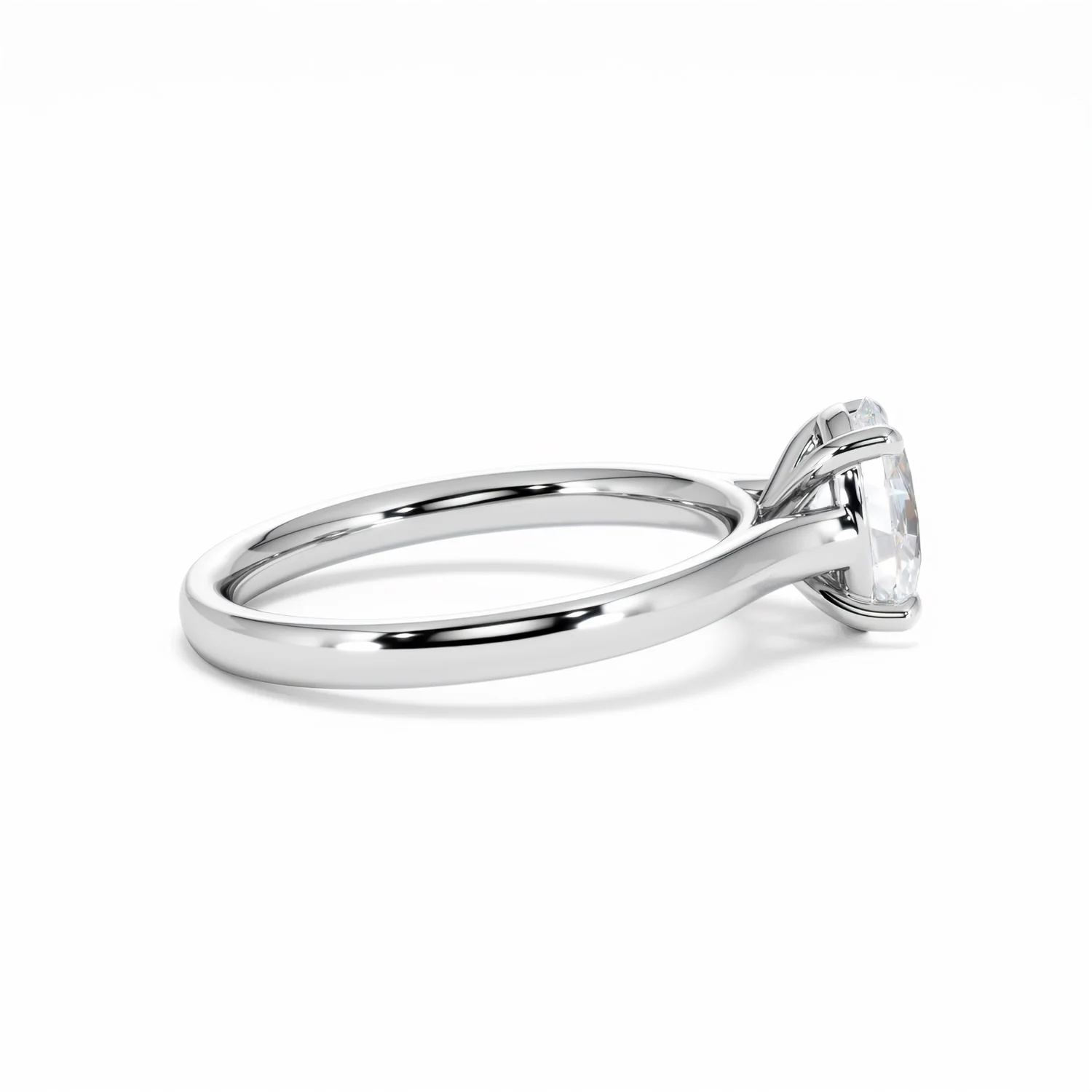 Amora Oval 1.00ct Lab Diamond Engagement Ring F/VS1 Set in 18K White Gold - Image 31