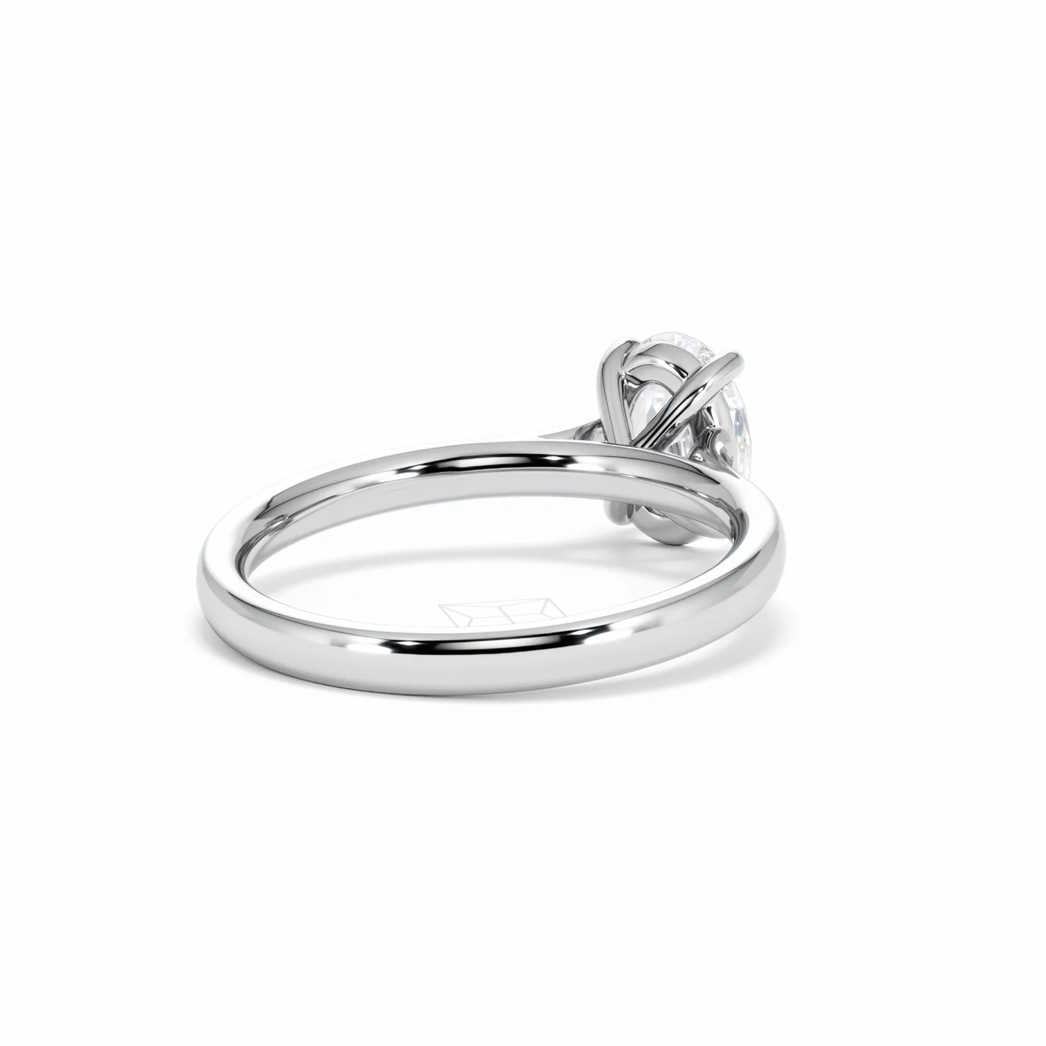 Amora Oval 1.00ct Lab Diamond Engagement Ring F/VS1 Set in 18K White Gold - Image 43