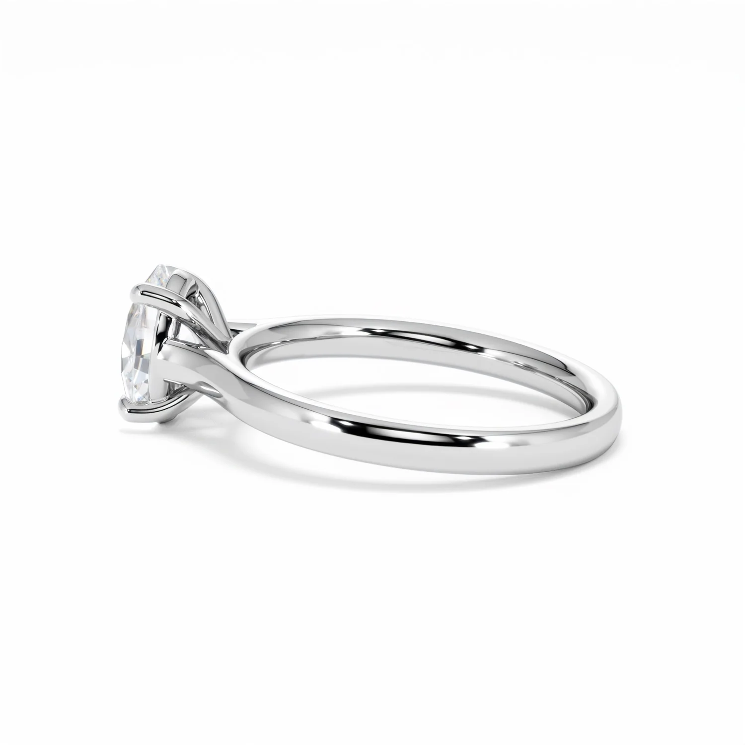 Amora Oval 1.00ct Lab Diamond Engagement Ring F/VS1 Set in 18K White Gold - Image 67