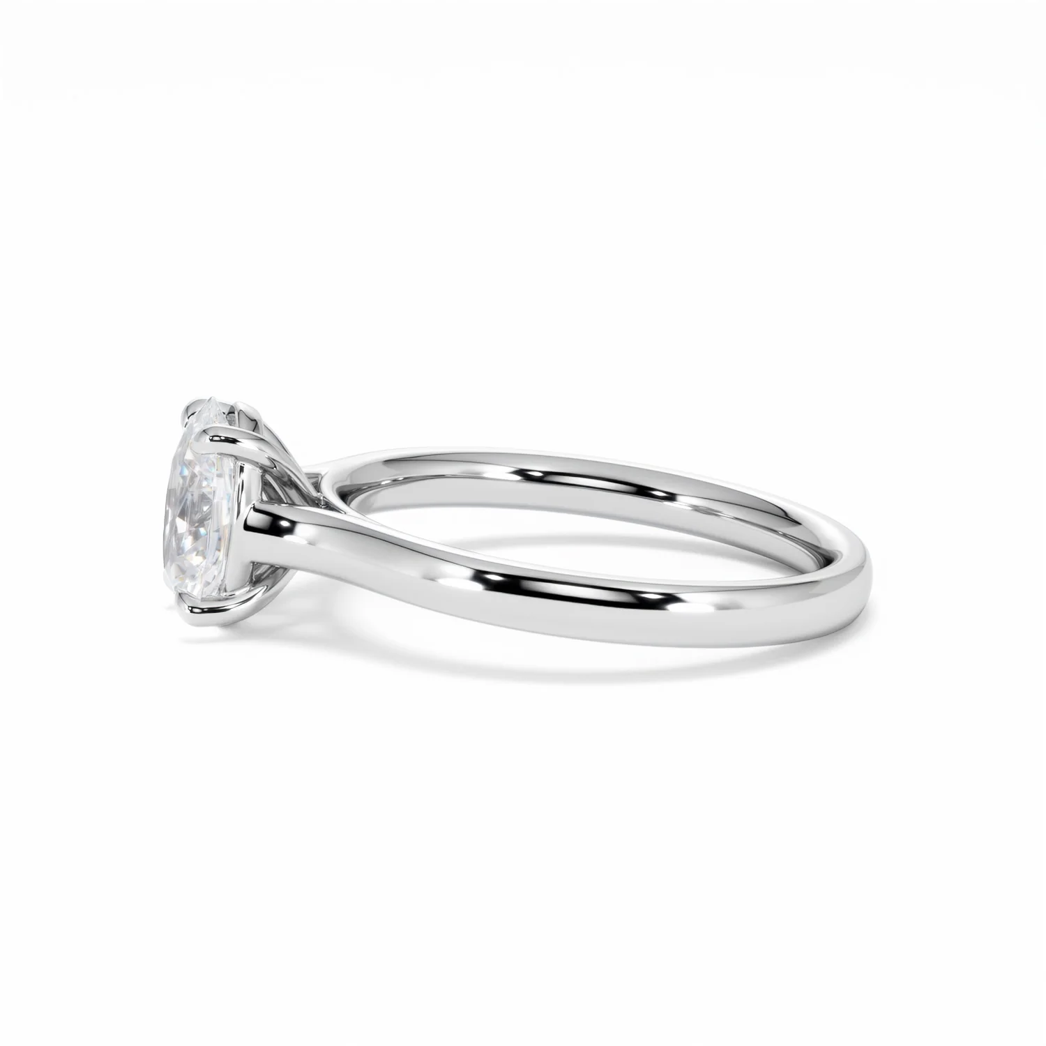 Amora Oval 1.00ct Lab Diamond Engagement Ring F/VS1 Set in 18K White Gold - Image 72