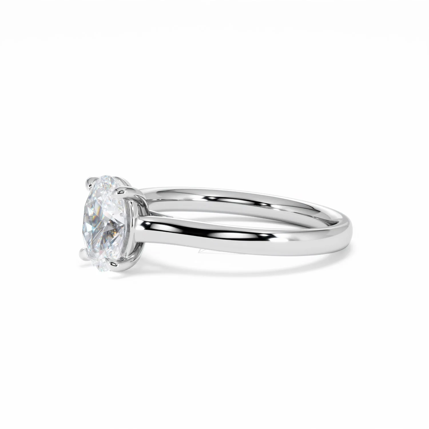 Amora Oval 1.00ct Lab Diamond Engagement Ring F/VS1 Set in 18K White Gold - Image 78