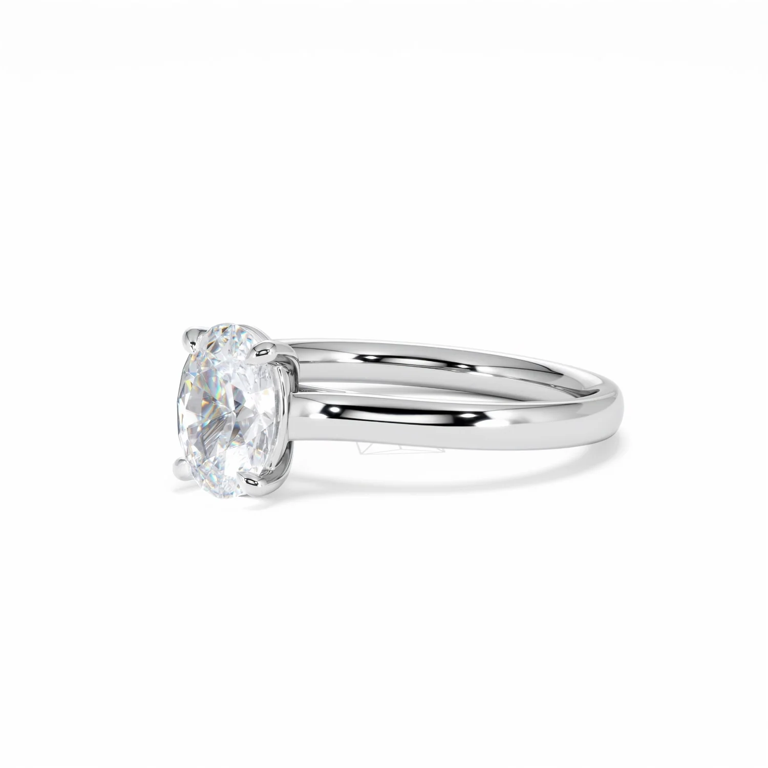 Amora Oval 1.00ct Lab Diamond Engagement Ring F/VS1 Set in 18K White Gold - Image 81