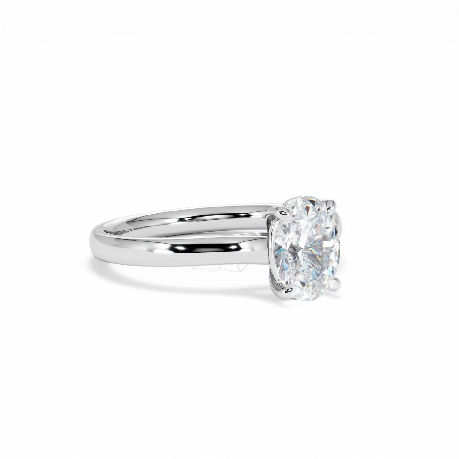 Amora Oval 1.00ct Lab Diamond Engagement Ring F/VS1 Set in Platinum - Image 17
