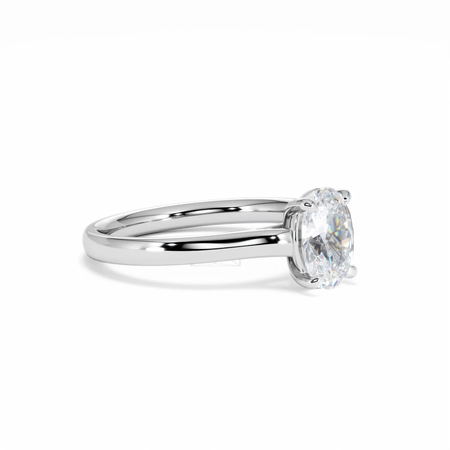 Amora Oval 1.00ct Lab Diamond Engagement Ring F/VS1 Set in Platinum - Image 20