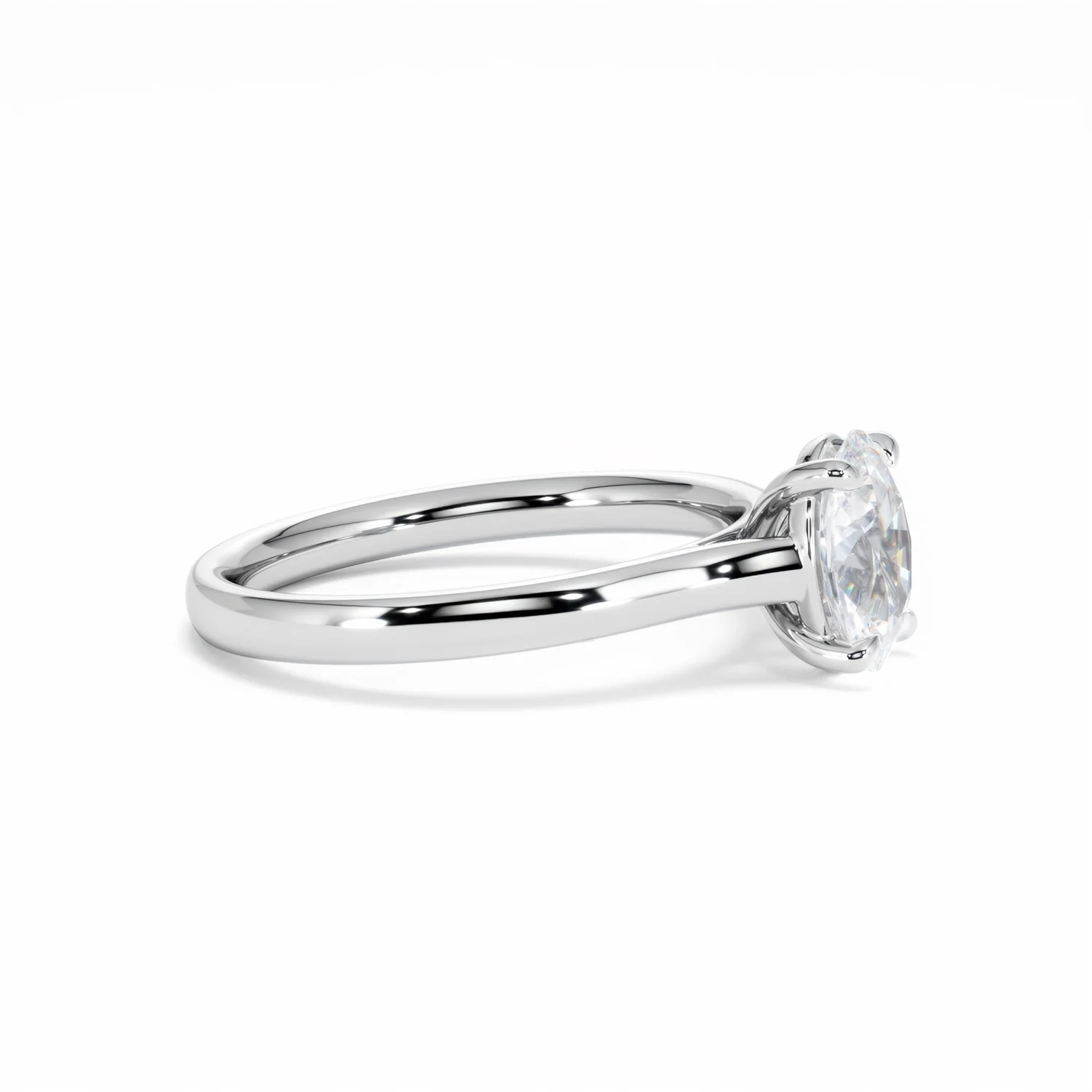 Amora Oval 1.00ct Lab Diamond Engagement Ring F/VS1 Set in Platinum - Image 25