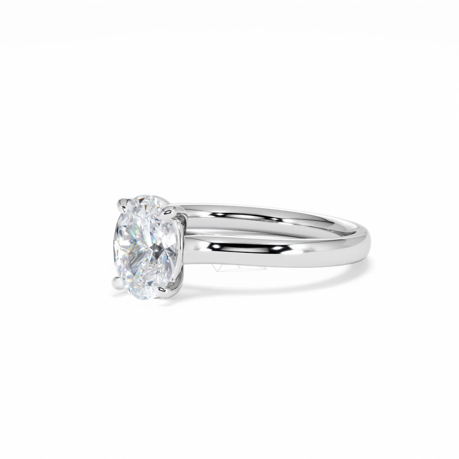 Amora Oval 1.00ct Lab Diamond Engagement Ring F/VS1 Set in Platinum - Image 82