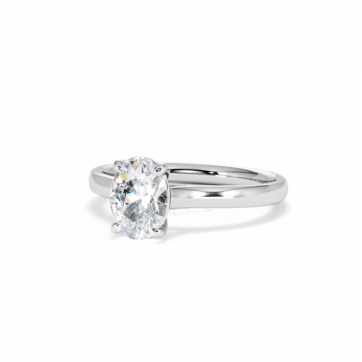Amora Oval 1.00ct Lab Diamond Engagement Ring F/VS1 Set in Platinum - Image 85