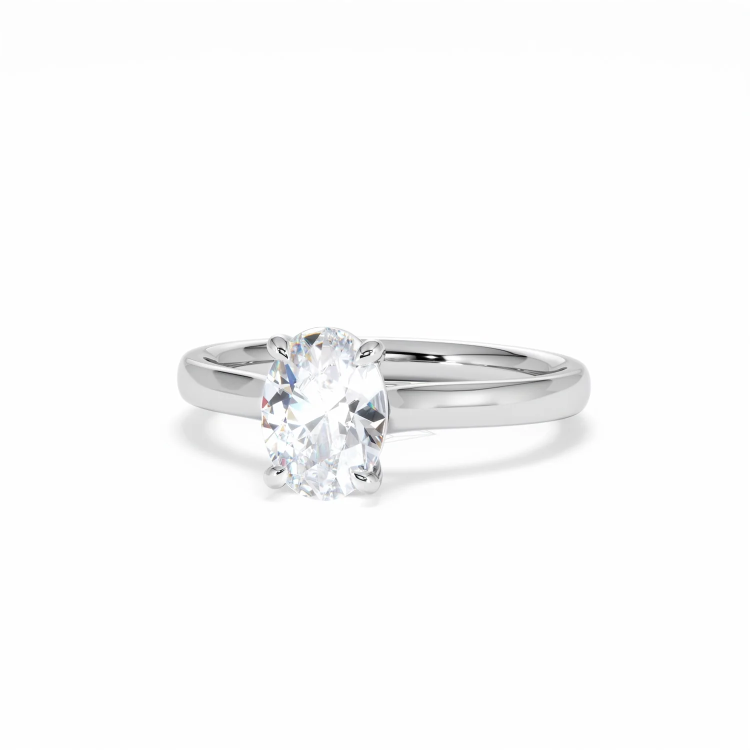 Amora Oval 1.00ct Lab Diamond Engagement Ring F/VS1 Set in Platinum - Image 87