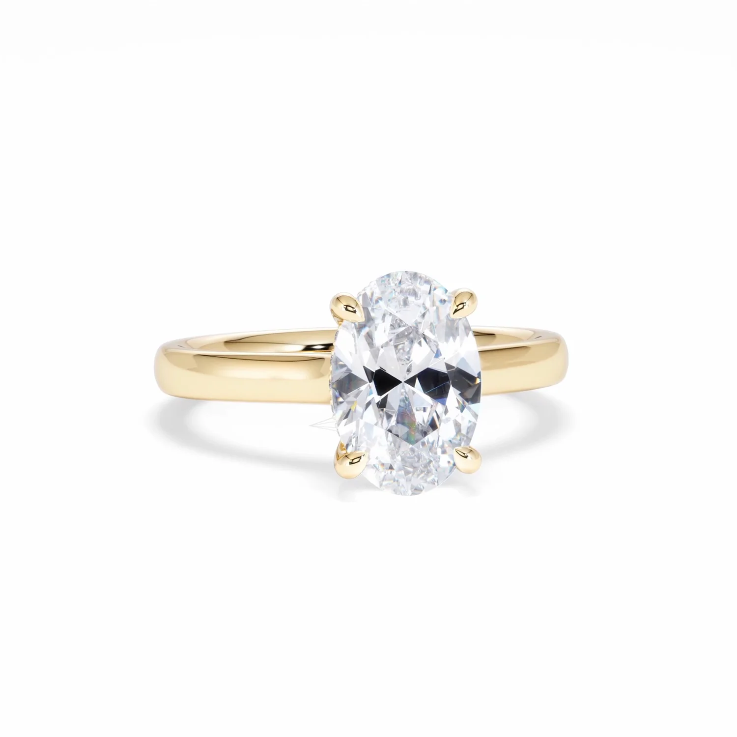 Amora Oval 2.00ct Hidden Halo Lab Diamond Engagement Ring F/VS1 Set in 18K Gold - Image 12