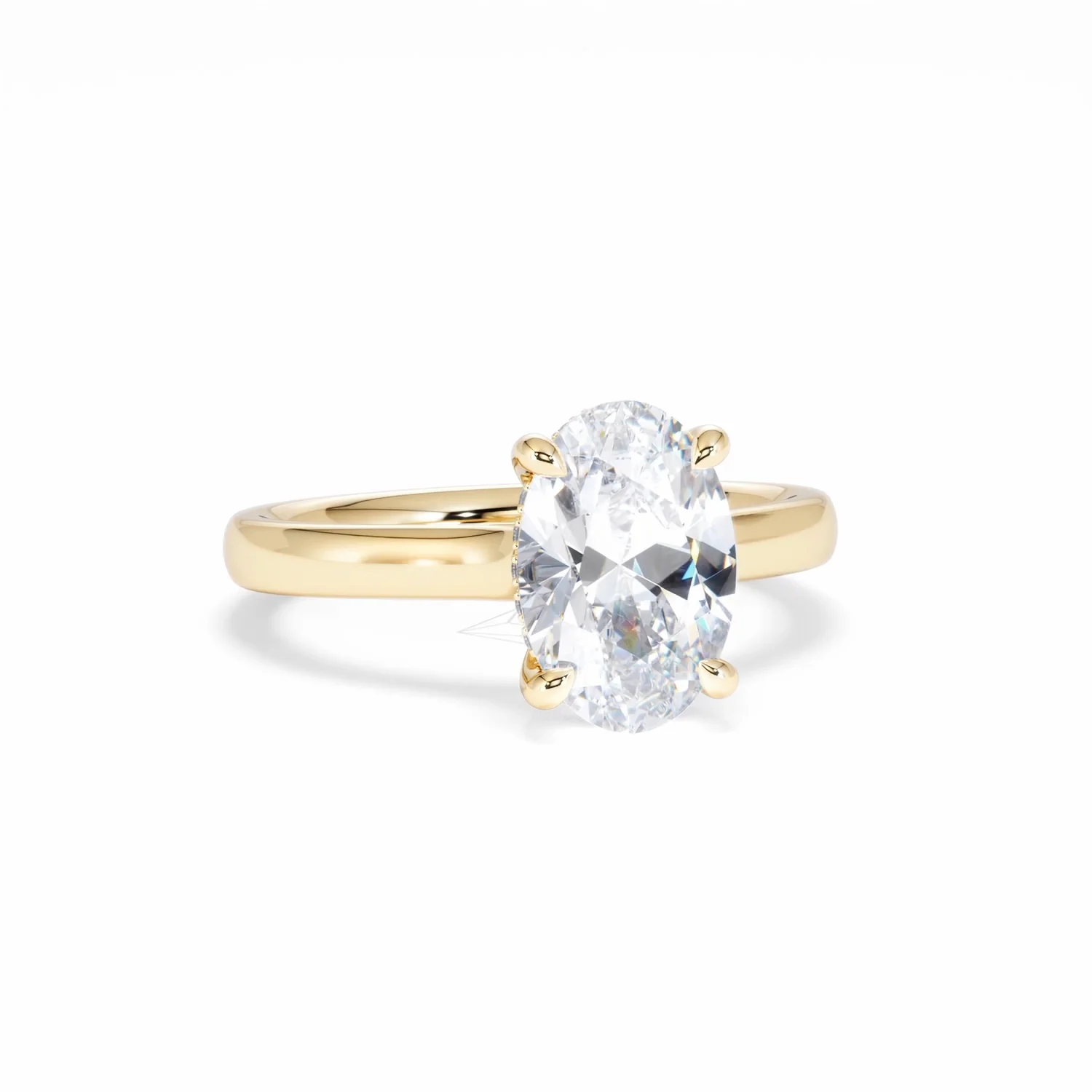 Amora Oval 2.00ct Hidden Halo Lab Diamond Engagement Ring F/VS1 Set in 18K Gold - Image 13