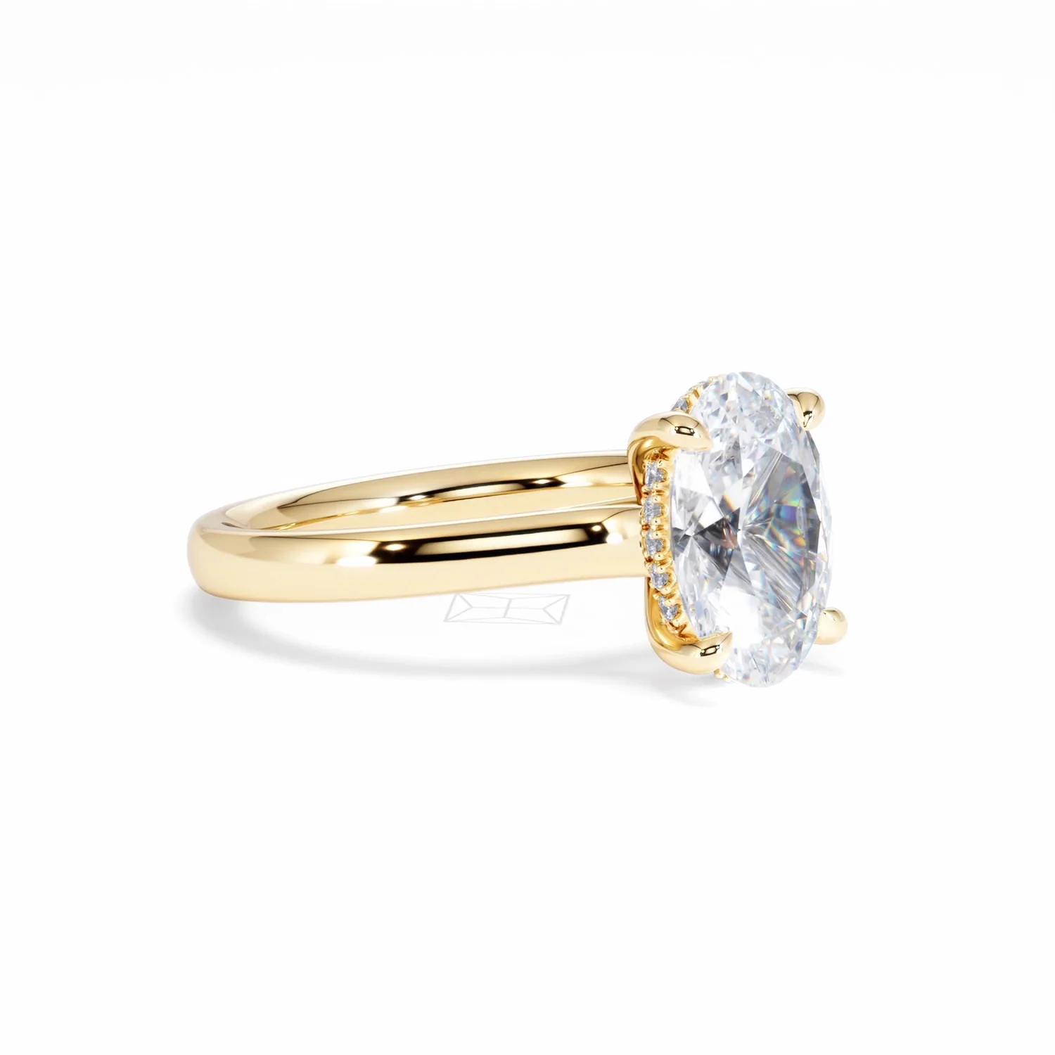 Amora Oval 2.00ct Hidden Halo Lab Diamond Engagement Ring F/VS1 Set in 18K Gold - Image 19