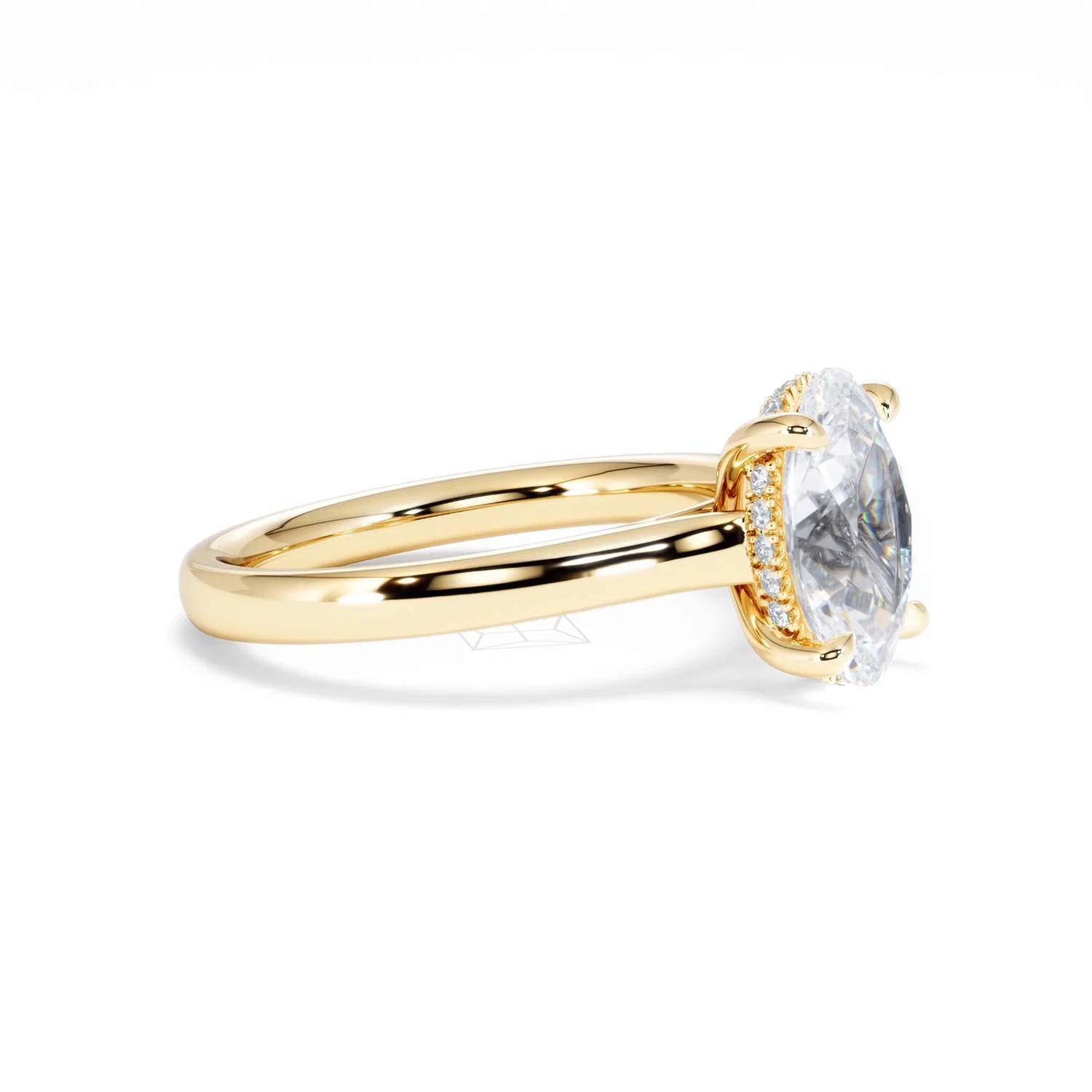 Amora Oval 2.00ct Hidden Halo Lab Diamond Engagement Ring F/VS1 Set in 18K Gold - Image 23
