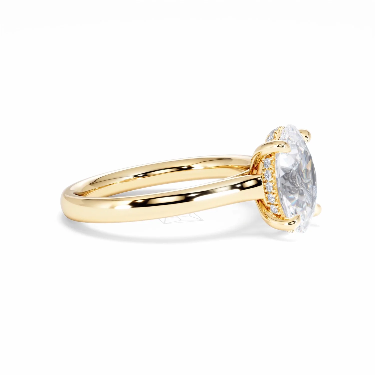 Amora Oval 2.00ct Hidden Halo Lab Diamond Engagement Ring F/VS1 Set in 18K Gold - Image 24