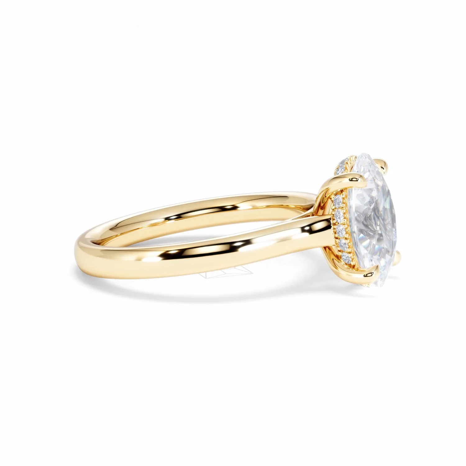 Amora Oval 2.00ct Hidden Halo Lab Diamond Engagement Ring F/VS1 Set in 18K Gold - Image 25