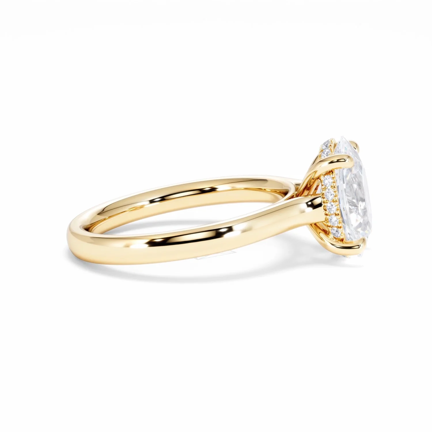 Amora Oval 2.00ct Hidden Halo Lab Diamond Engagement Ring F/VS1 Set in 18K Gold - Image 28