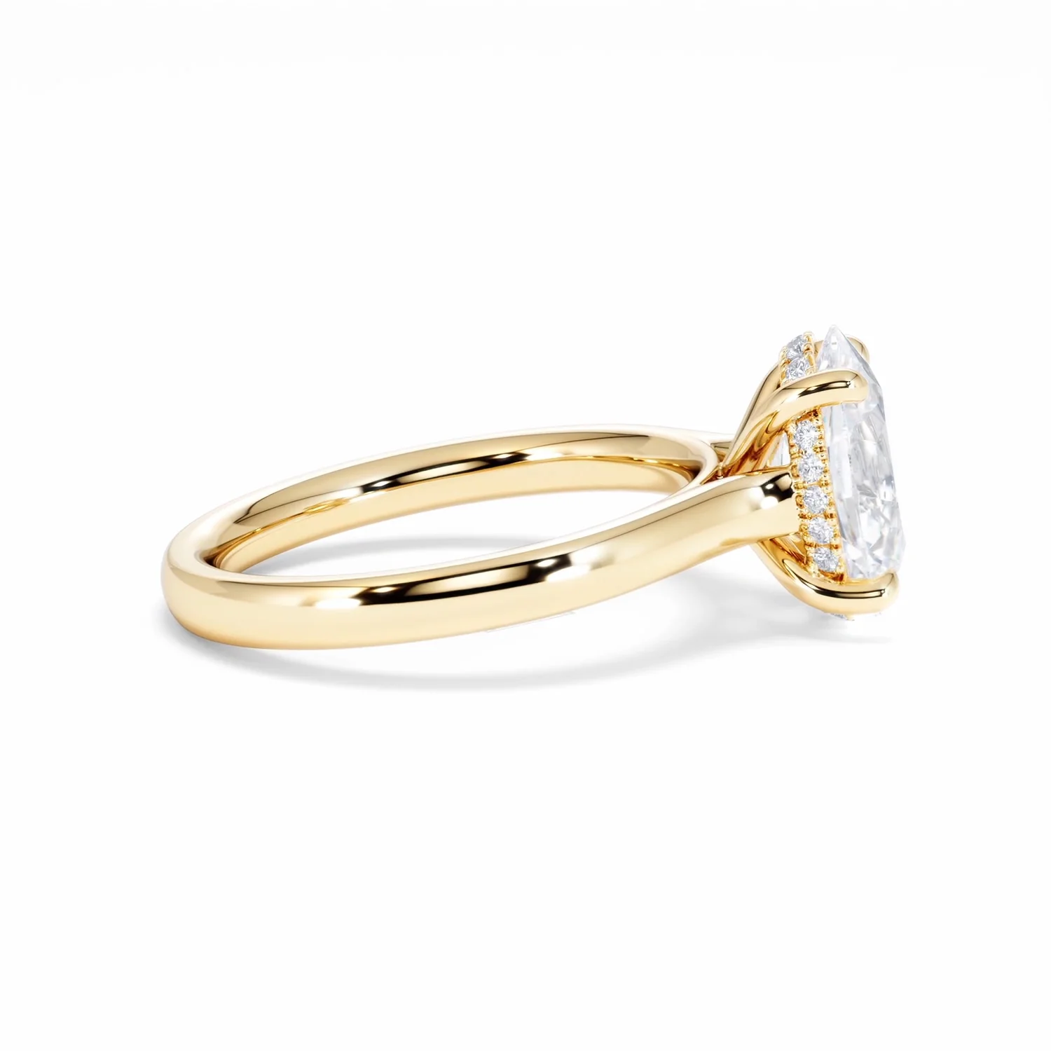 Amora Oval 2.00ct Hidden Halo Lab Diamond Engagement Ring F/VS1 Set in 18K Gold - Image 29