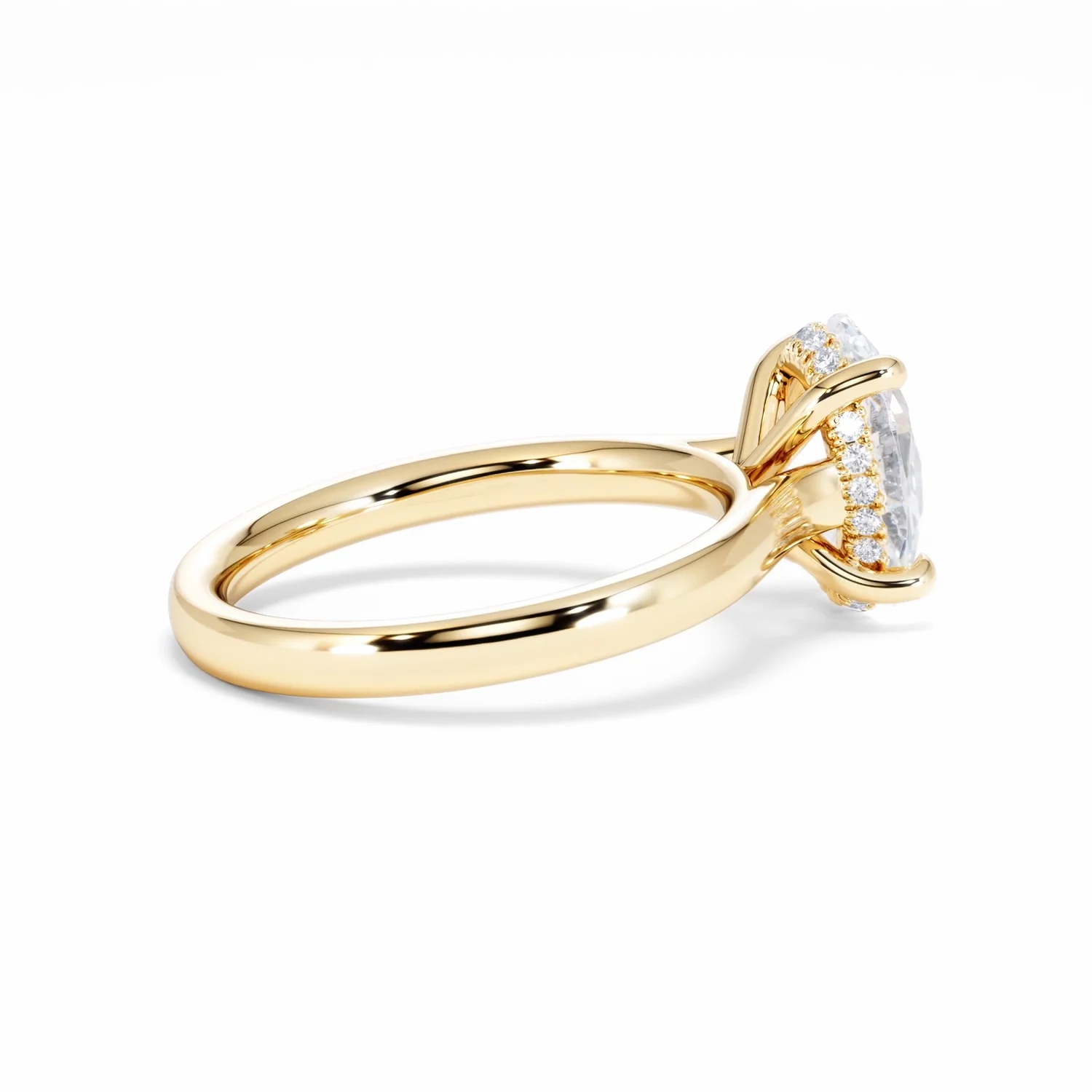 Amora Oval 2.00ct Hidden Halo Lab Diamond Engagement Ring F/VS1 Set in 18K Gold - Image 34