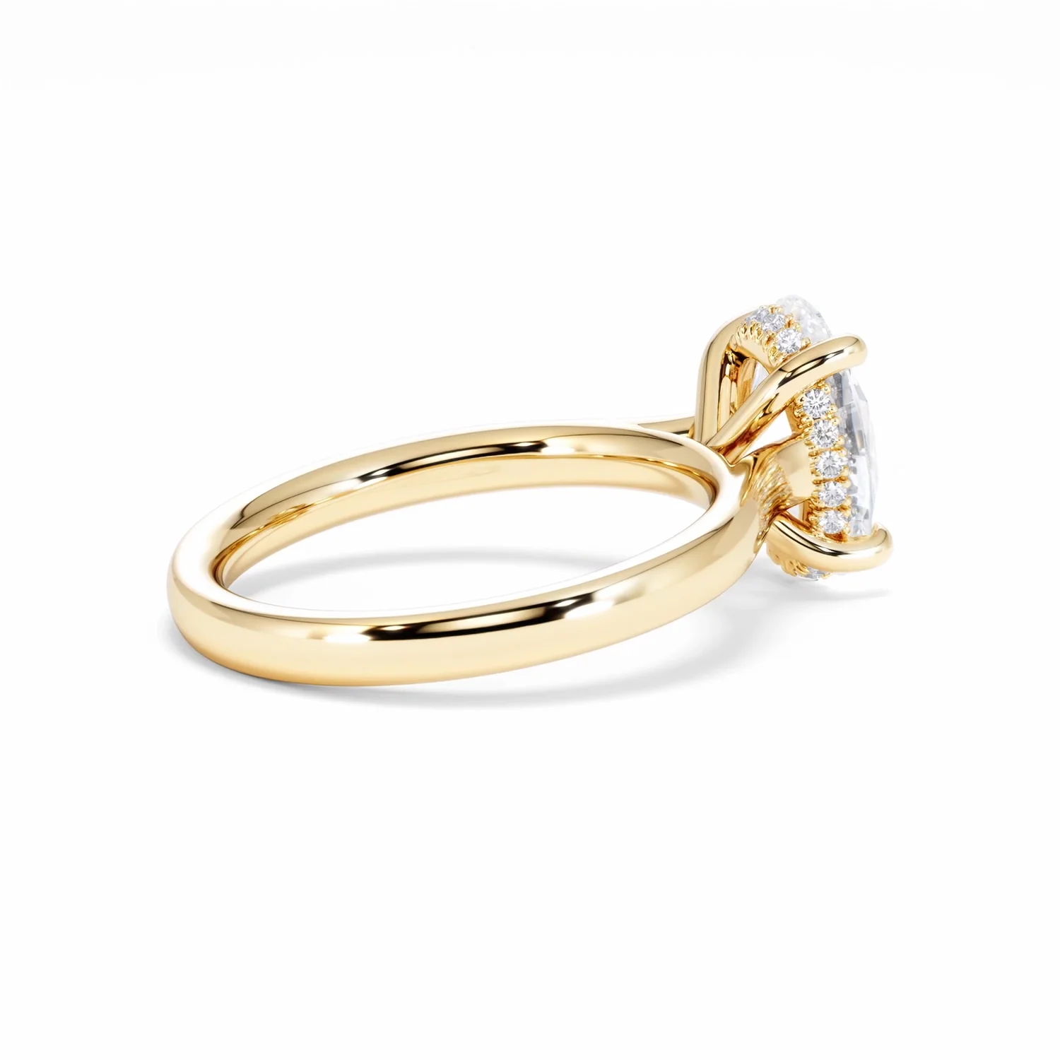 Amora Oval 2.00ct Hidden Halo Lab Diamond Engagement Ring F/VS1 Set in 18K Gold - Image 36
