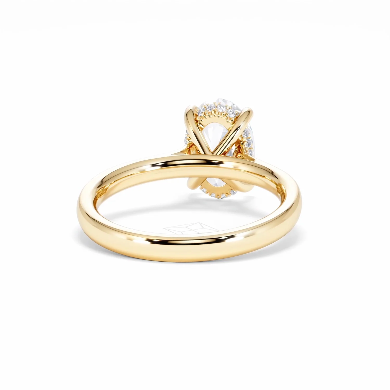 Amora Oval 2.00ct Hidden Halo Lab Diamond Engagement Ring F/VS1 Set in 18K Gold - Image 47