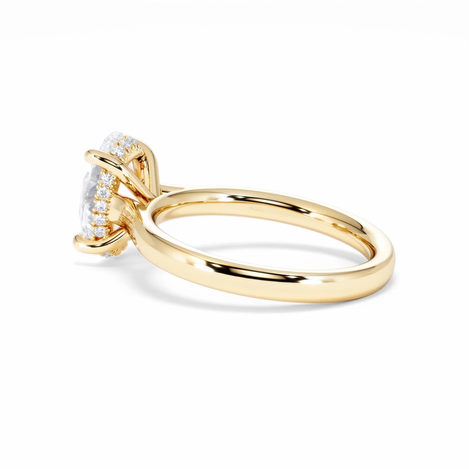 Amora Oval 2.00ct Hidden Halo Lab Diamond Engagement Ring F/VS1 Set in 18K Gold - Image 64