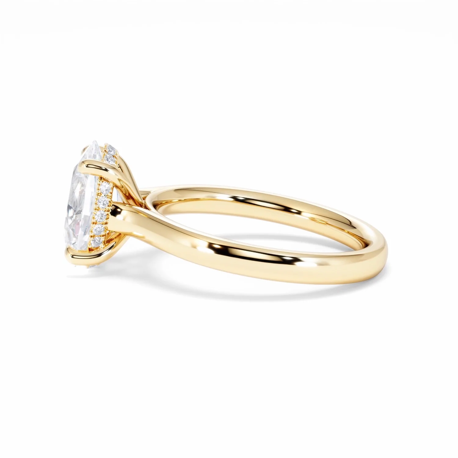 Amora Oval 2.00ct Hidden Halo Lab Diamond Engagement Ring F/VS1 Set in 18K Gold - Image 70
