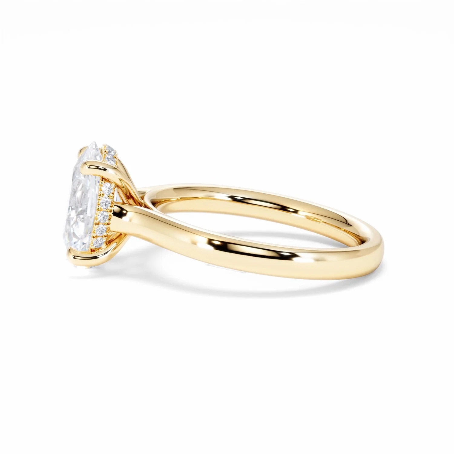 Amora Oval 2.00ct Hidden Halo Lab Diamond Engagement Ring F/VS1 Set in 18K Gold - Image 71