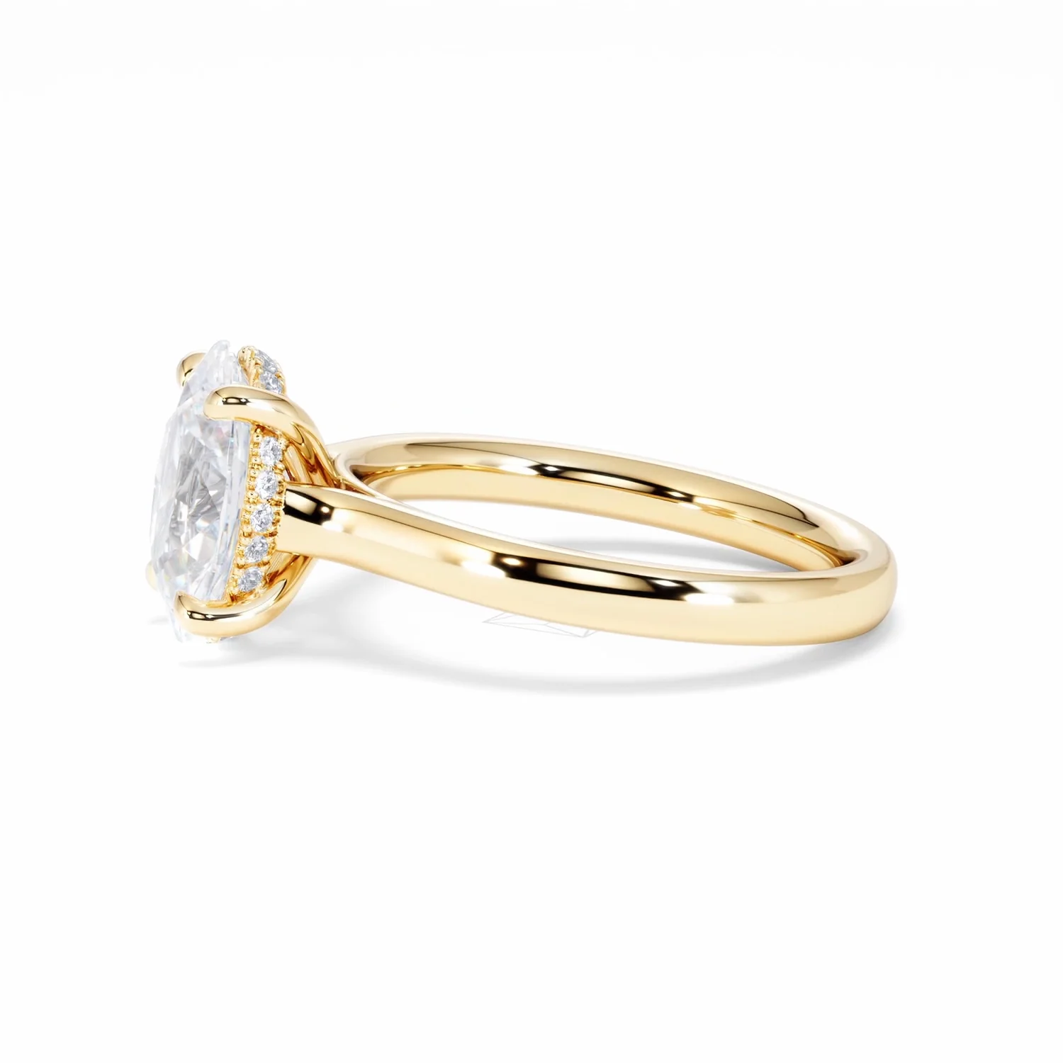Amora Oval 2.00ct Hidden Halo Lab Diamond Engagement Ring F/VS1 Set in 18K Gold - Image 73