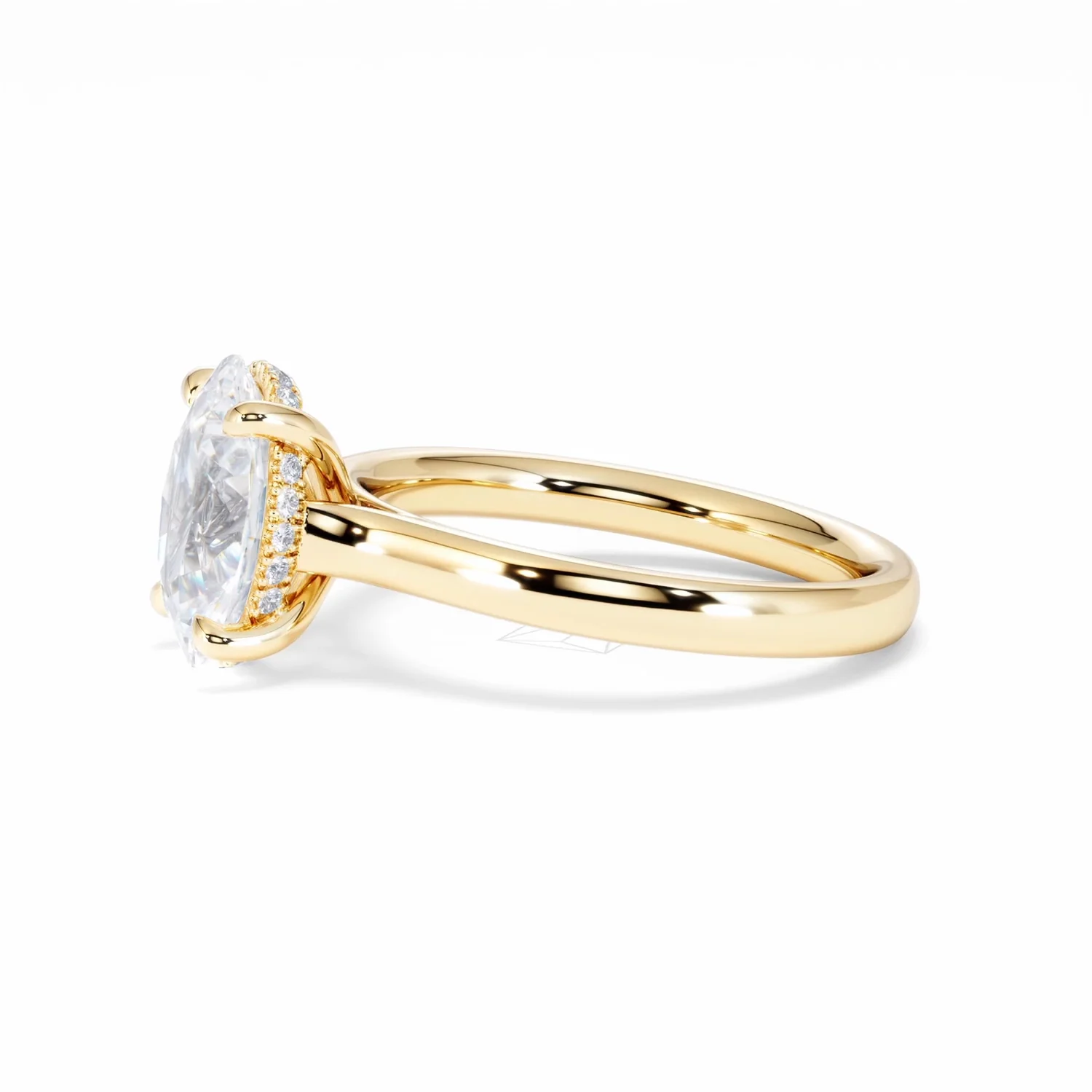 Amora Oval 2.00ct Hidden Halo Lab Diamond Engagement Ring F/VS1 Set in 18K Gold - Image 74