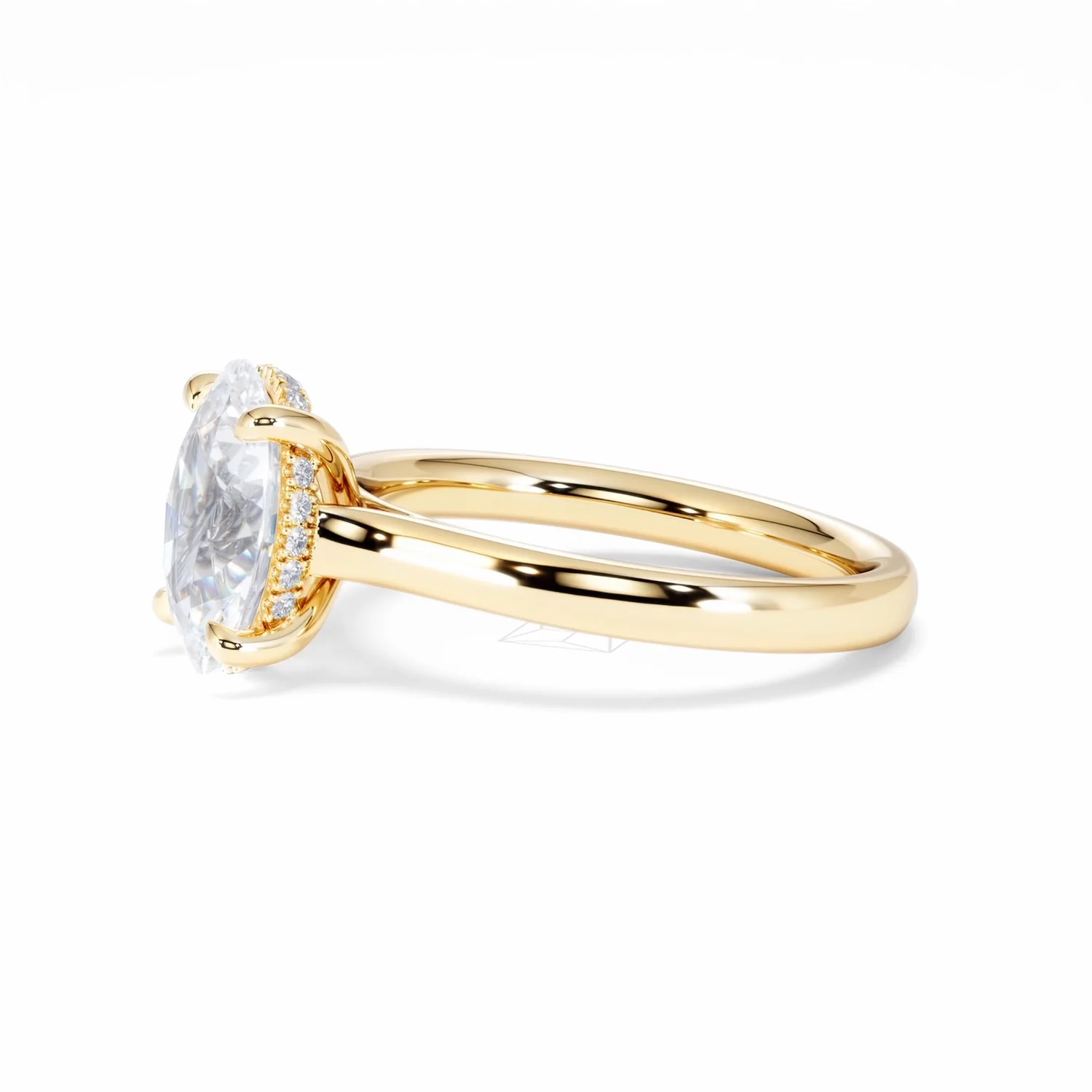 Amora Oval 2.00ct Hidden Halo Lab Diamond Engagement Ring F/VS1 Set in 18K Gold - Image 75