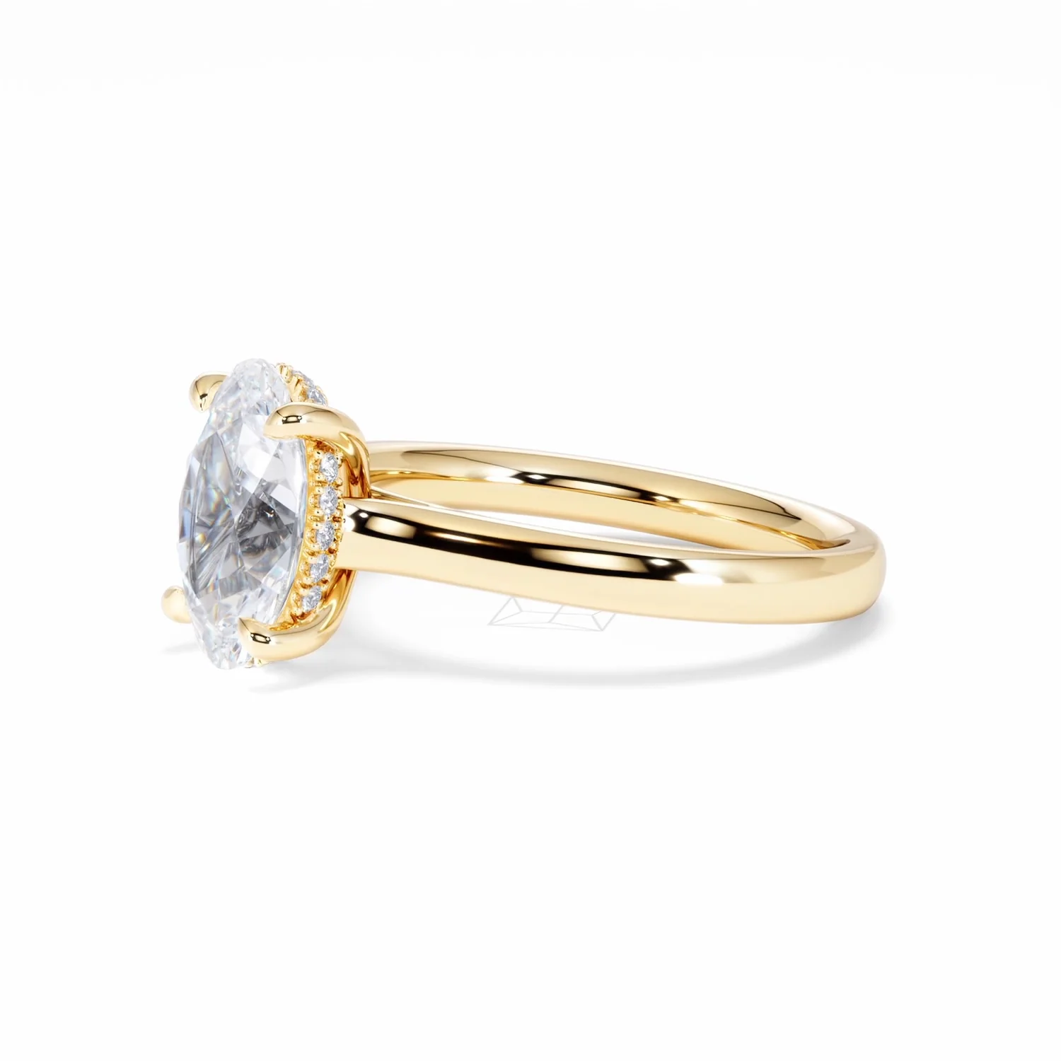 Amora Oval 2.00ct Hidden Halo Lab Diamond Engagement Ring F/VS1 Set in 18K Gold - Image 77