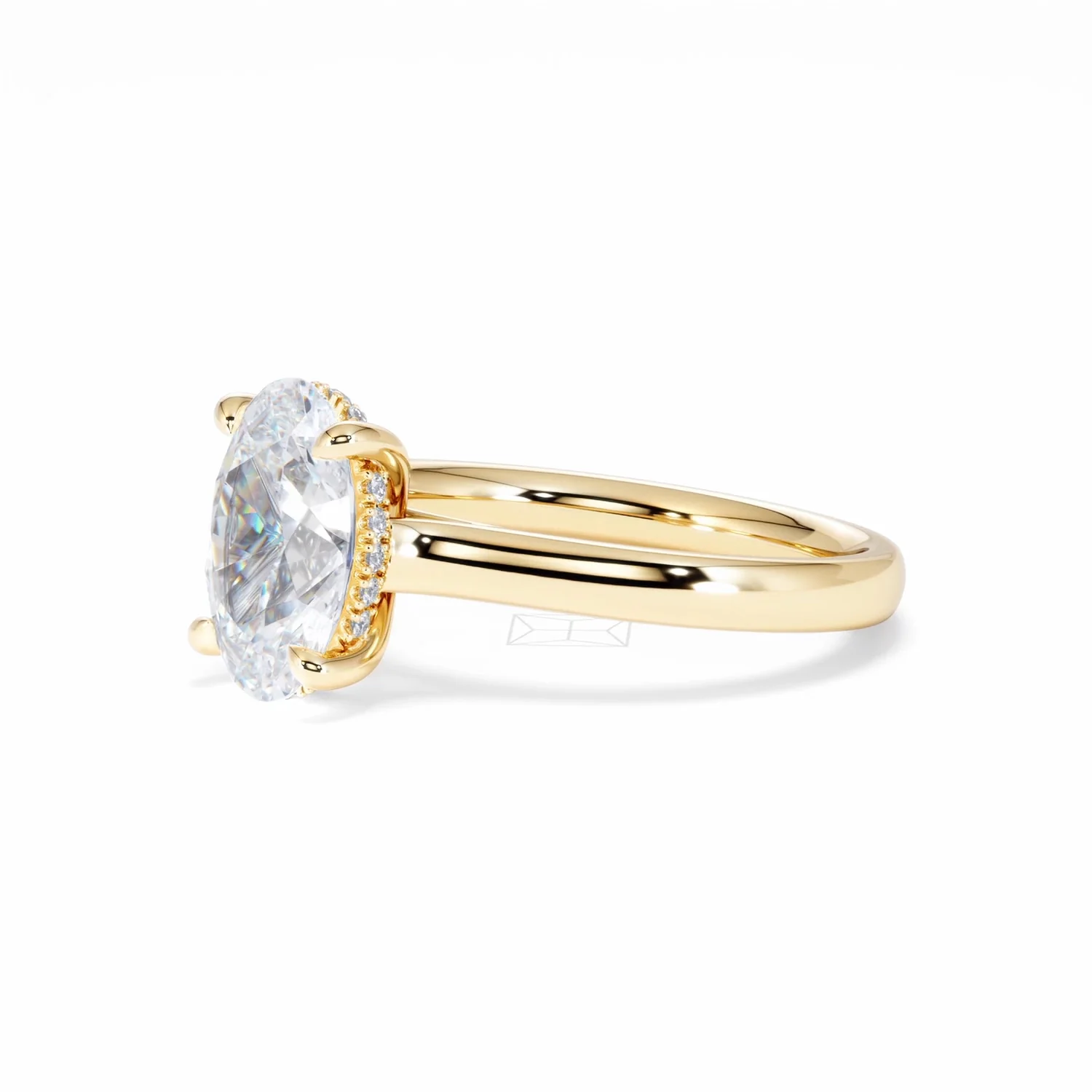 Amora Oval 2.00ct Hidden Halo Lab Diamond Engagement Ring F/VS1 Set in 18K Gold - Image 79