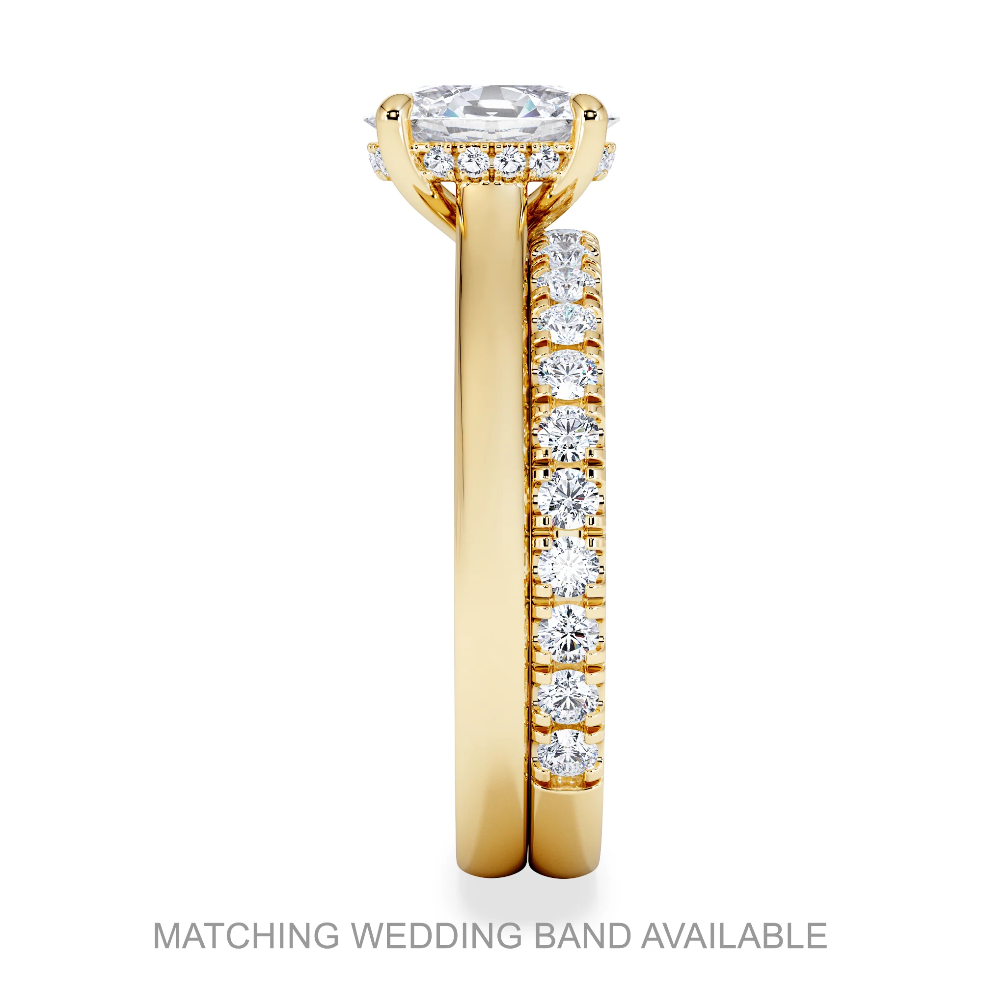 Amora Oval 2.00ct Hidden Halo Lab Diamond Engagement Ring F/VS1 Set in 18K Gold - Image 8