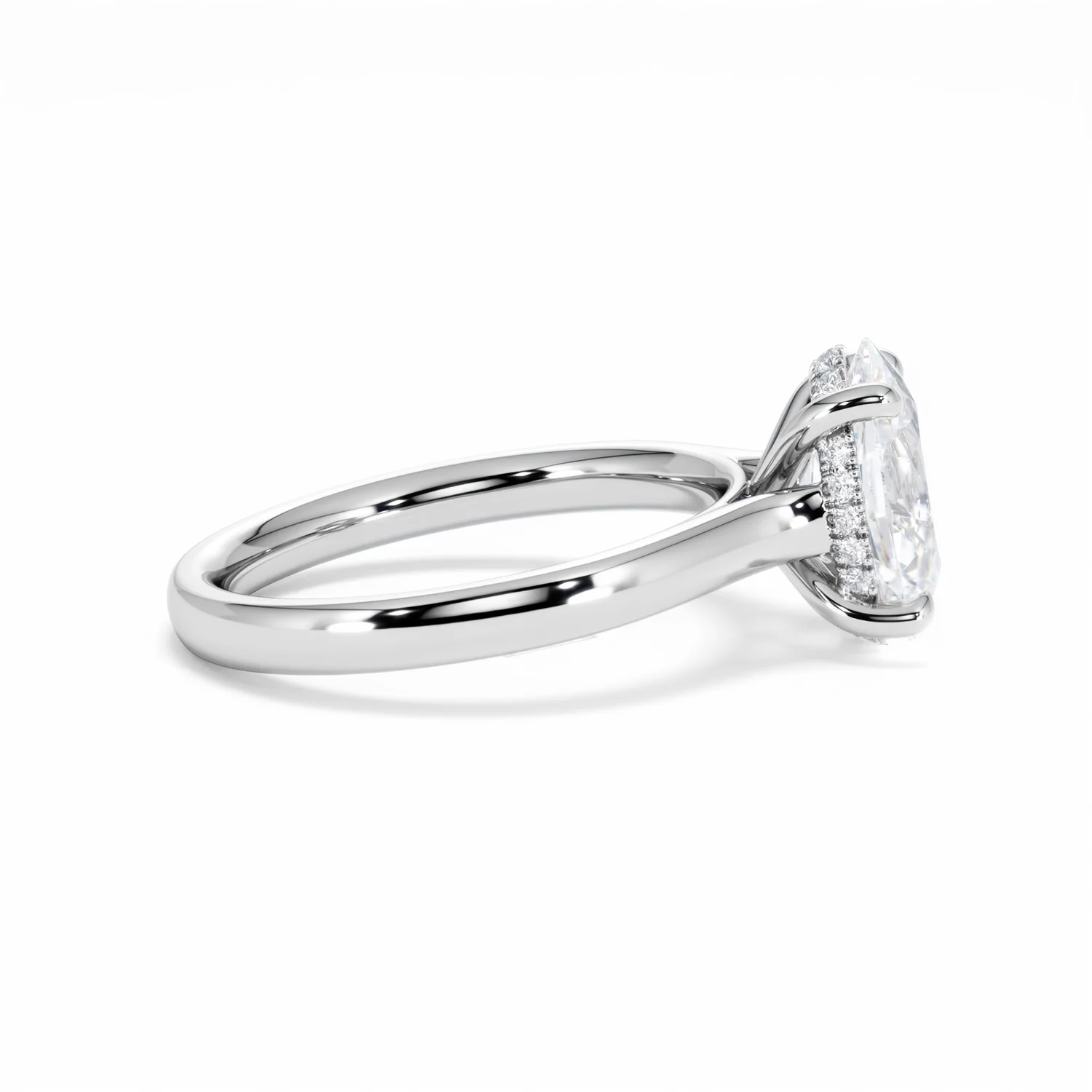 Amora Oval 2.00ct Hidden Halo Lab Diamond Engagement Ring F/VS1 Set in 18K White Gold - Image 29