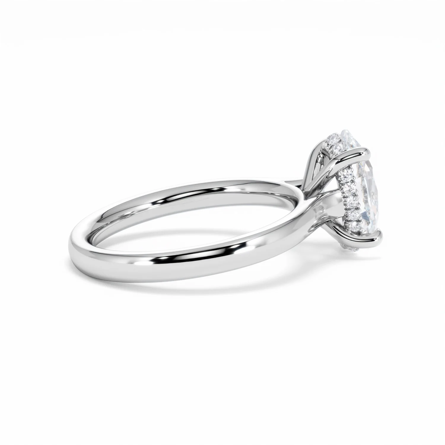 Amora Oval 2.00ct Hidden Halo Lab Diamond Engagement Ring F/VS1 Set in 18K White Gold - Image 33