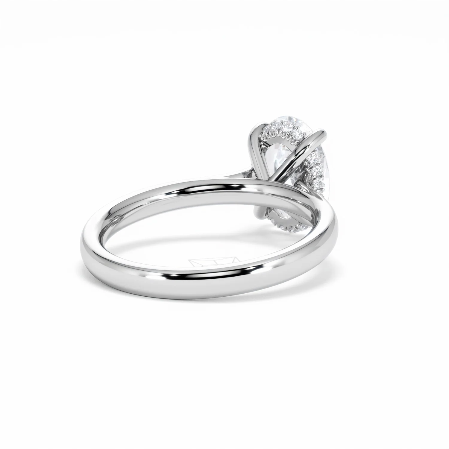 Amora Oval 2.00ct Hidden Halo Lab Diamond Engagement Ring F/VS1 Set in 18K White Gold - Image 43