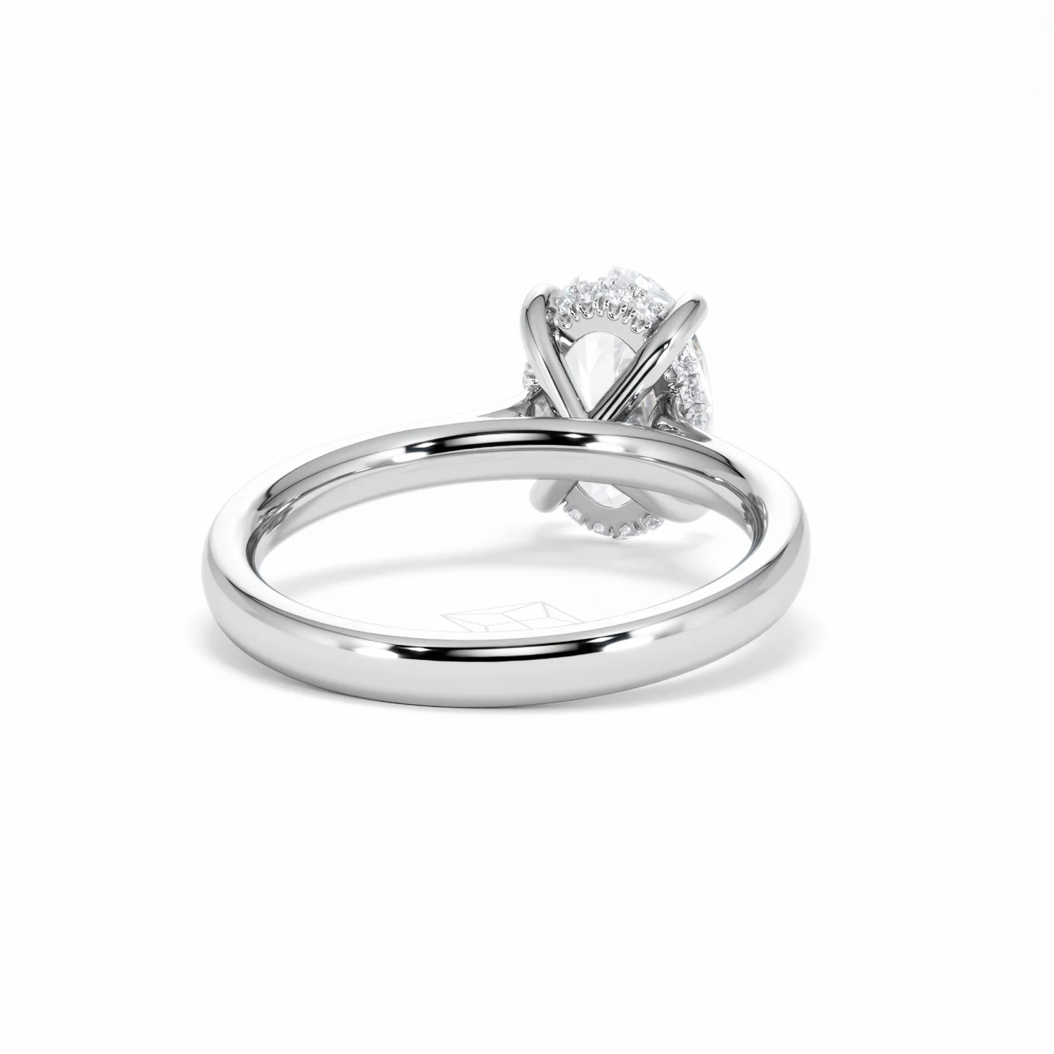 Amora Oval 2.00ct Hidden Halo Lab Diamond Engagement Ring F/VS1 Set in 18K White Gold - Image 46