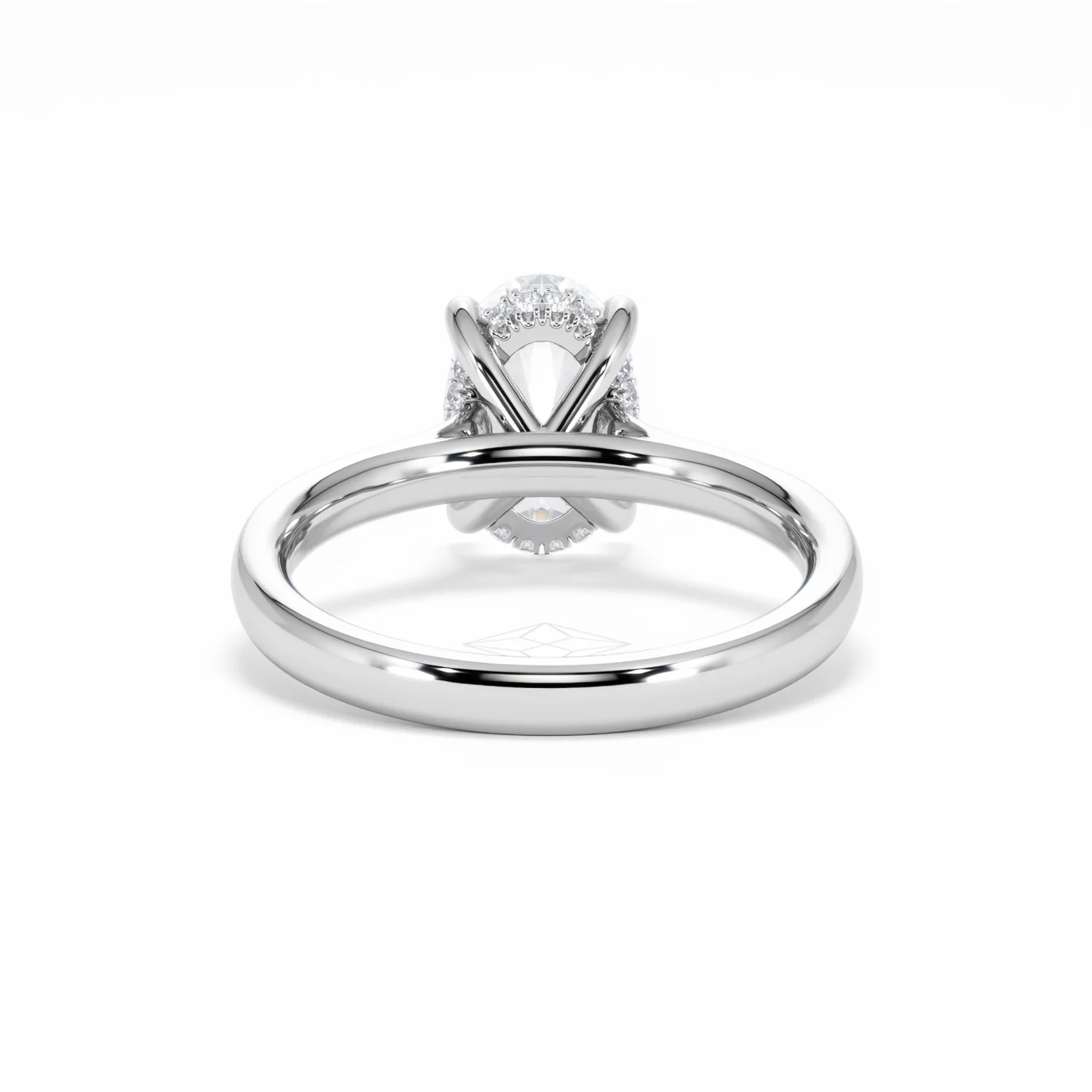 Amora Oval 2.00ct Hidden Halo Lab Diamond Engagement Ring F/VS1 Set in 18K White Gold - Image 50