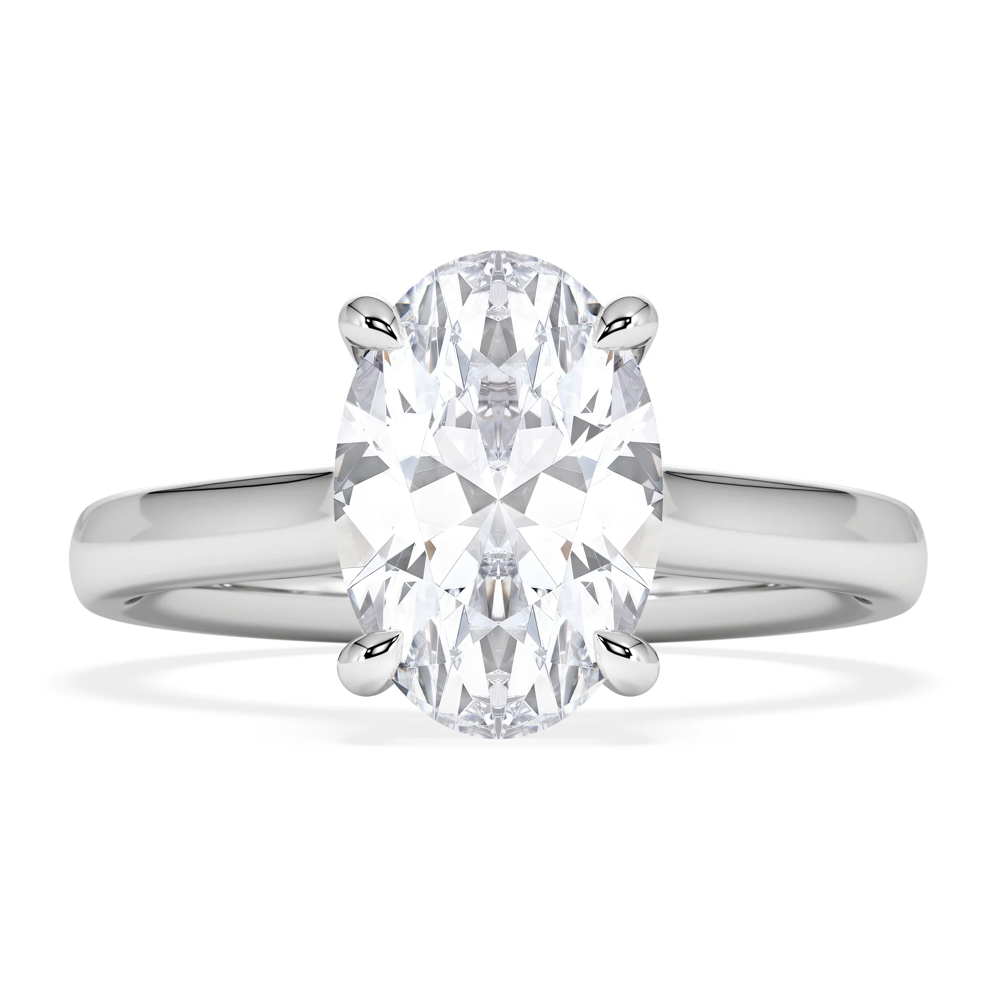 Amora Oval 2.00ct Hidden Halo Lab Diamond Engagement Ring F/VS1 Set in 18K White Gold - Image 6