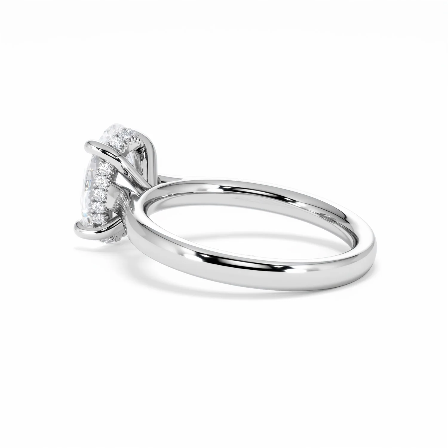 Amora Oval 2.00ct Hidden Halo Lab Diamond Engagement Ring F/VS1 Set in 18K White Gold - Image 63