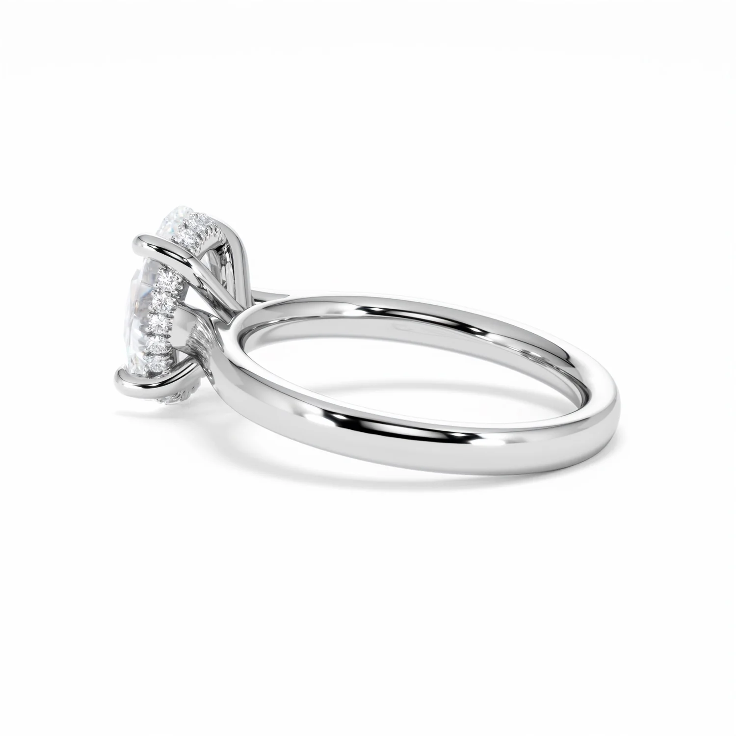 Amora Oval 2.00ct Hidden Halo Lab Diamond Engagement Ring F/VS1 Set in 18K White Gold - Image 64