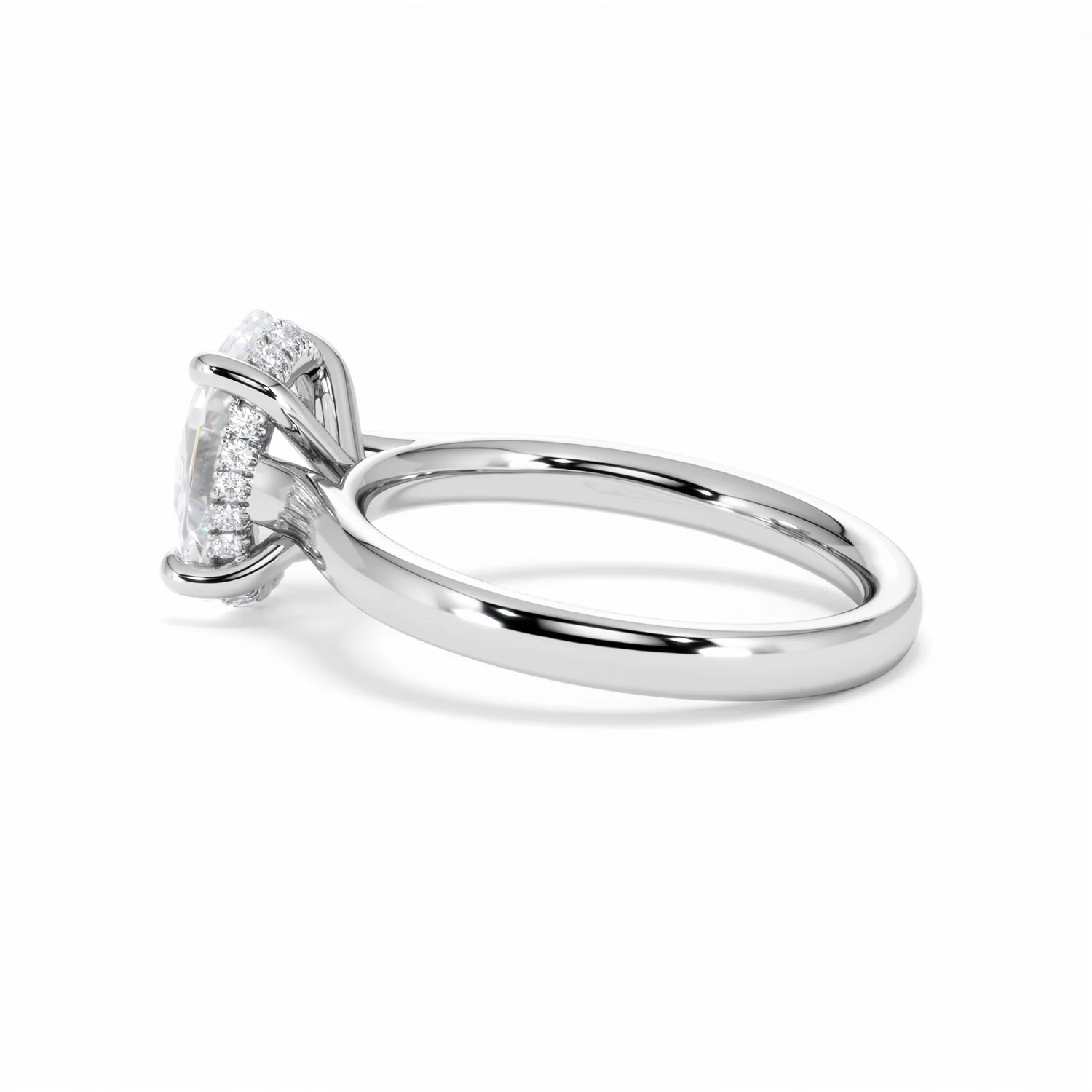 Amora Oval 2.00ct Hidden Halo Lab Diamond Engagement Ring F/VS1 Set in 18K White Gold - Image 65